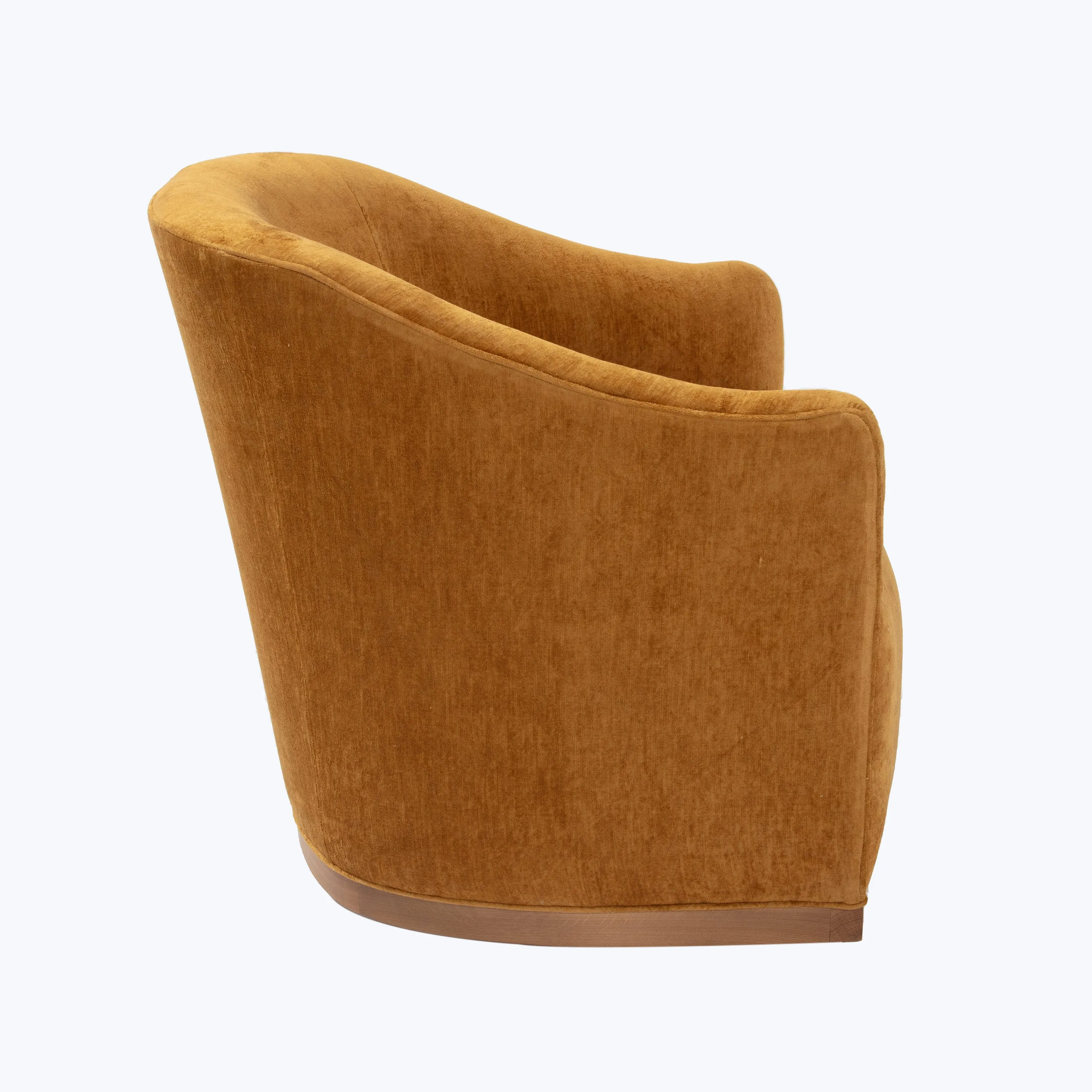 Ava Wood Plinth Swivel Chair