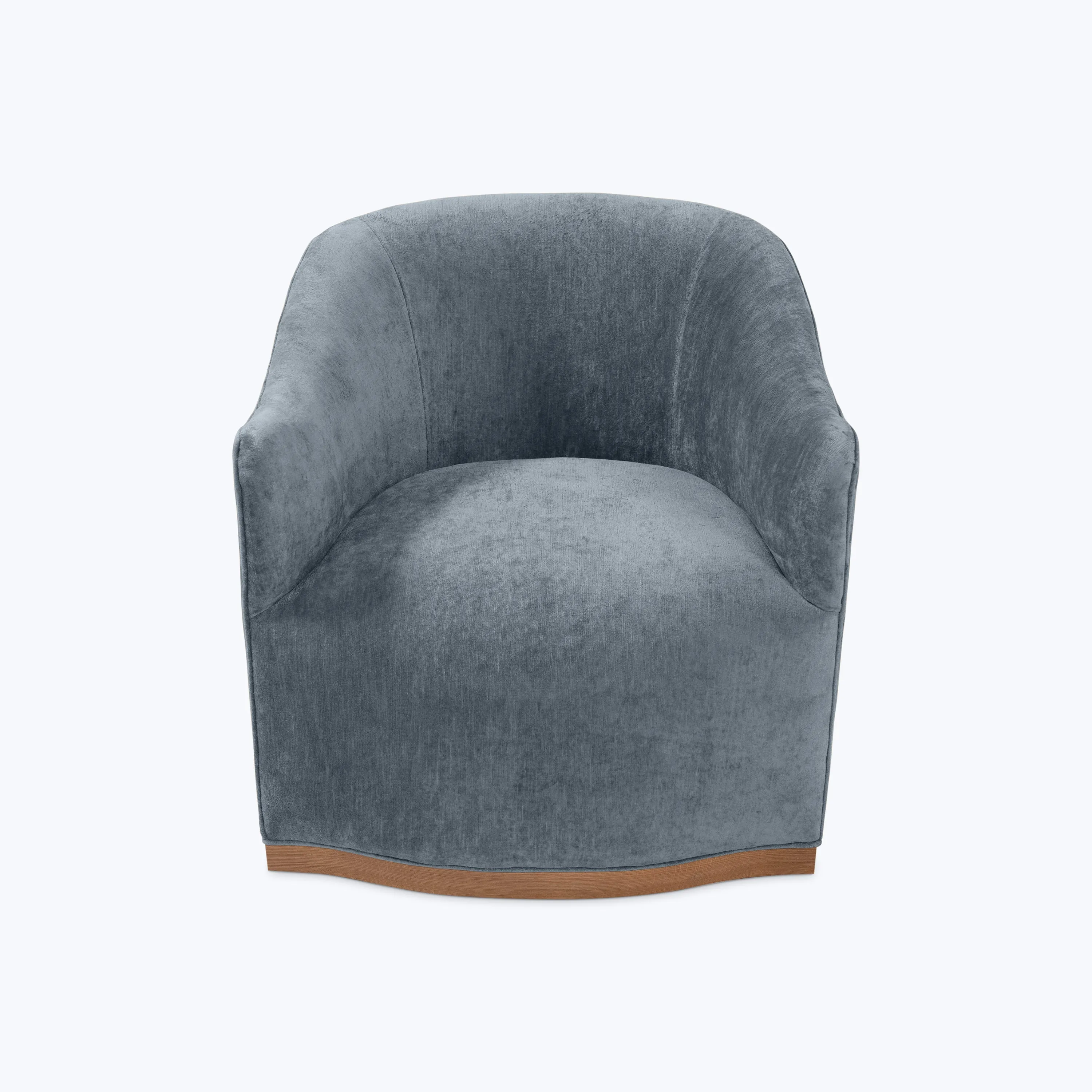 Ava Wood Plinth Swivel Chair