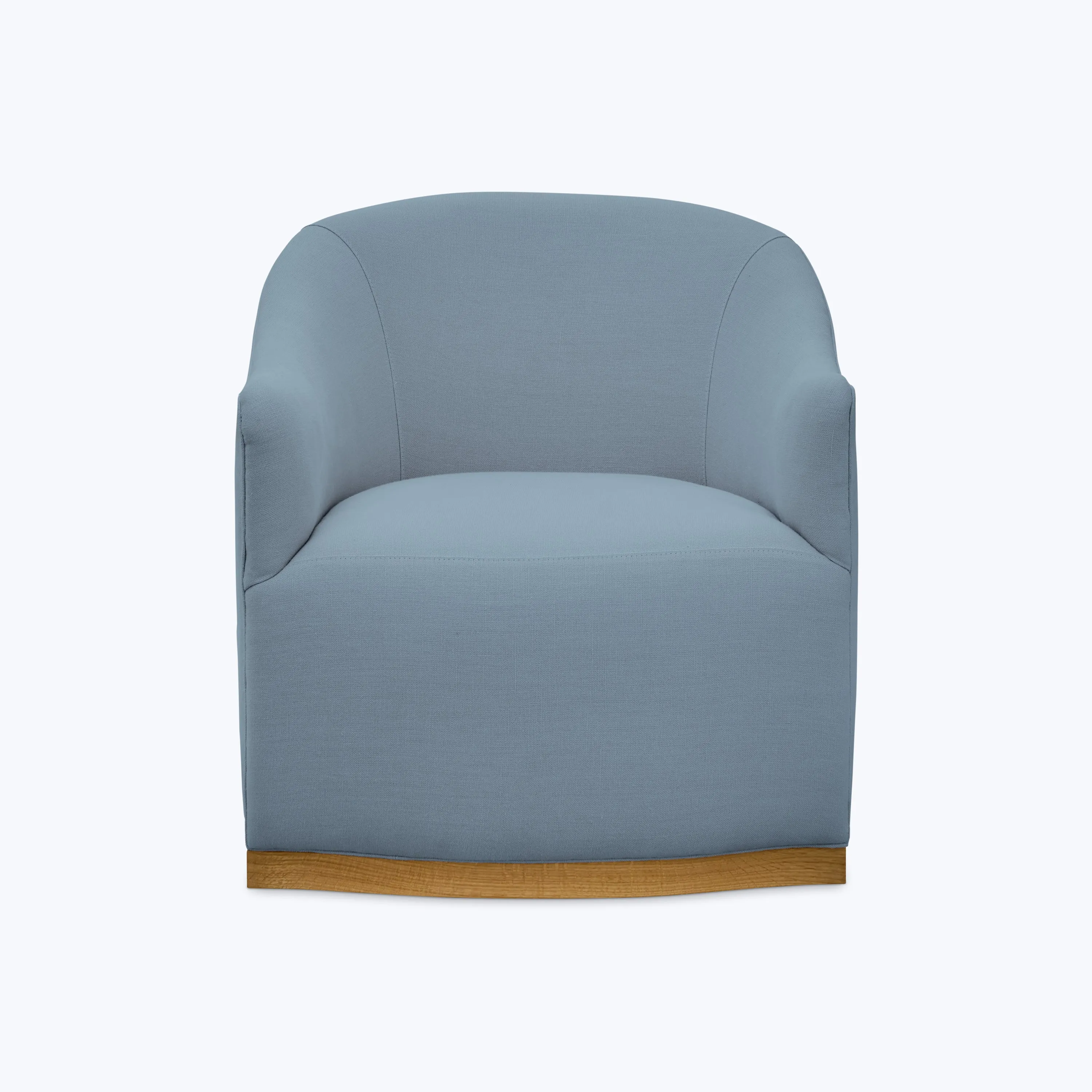 Ava Wood Plinth Swivel Chair