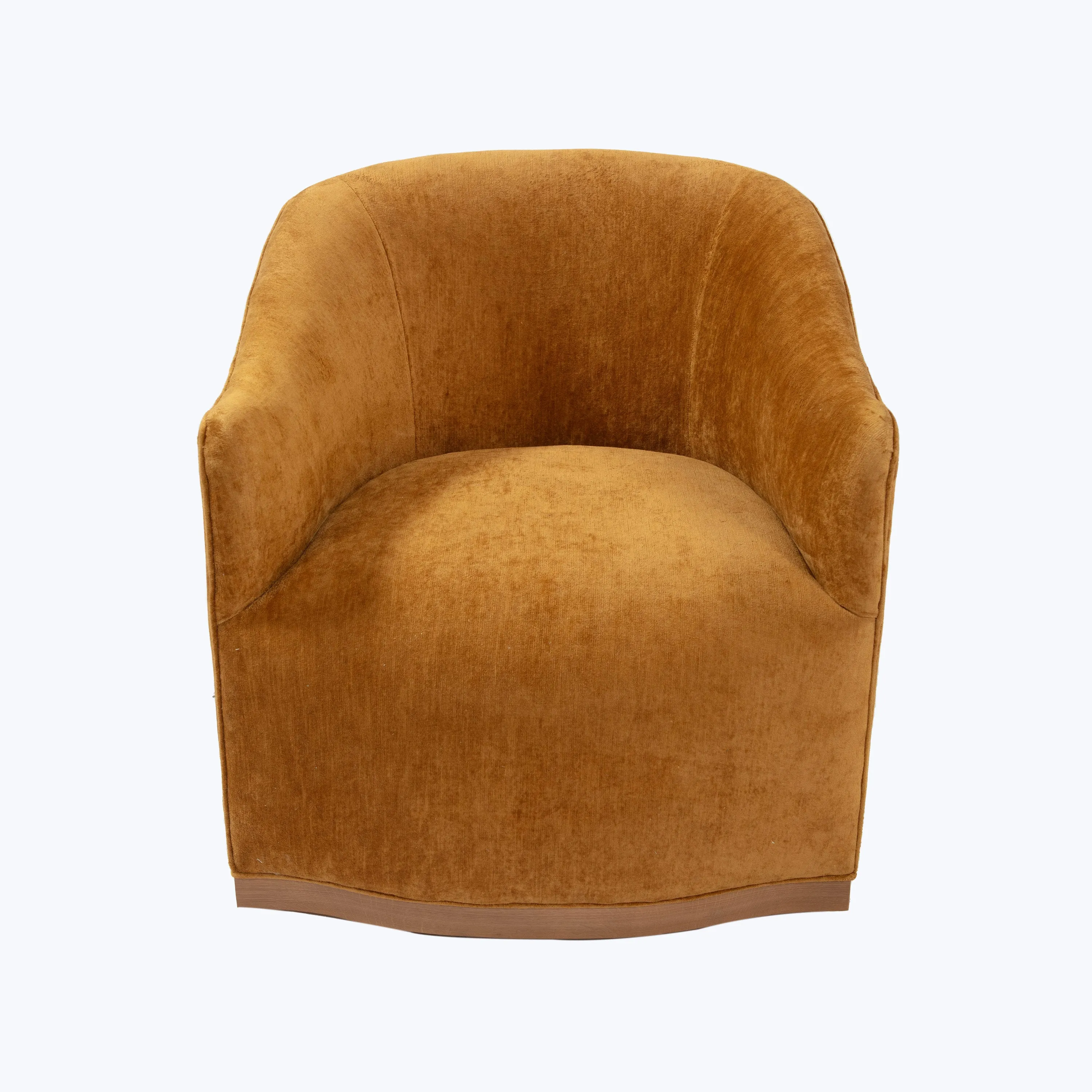 Ava Wood Plinth Swivel Chair