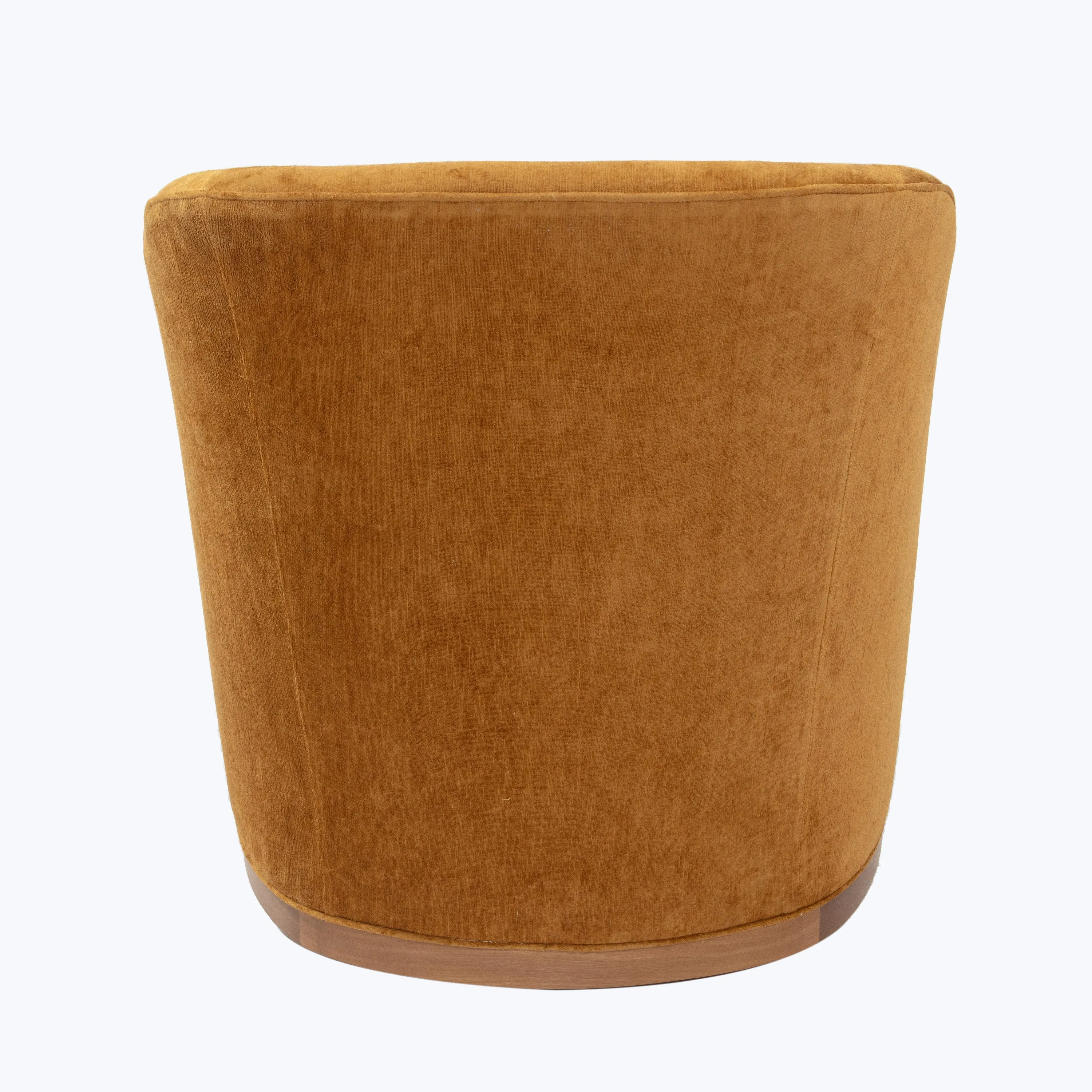 Ava Wood Plinth Swivel Chair