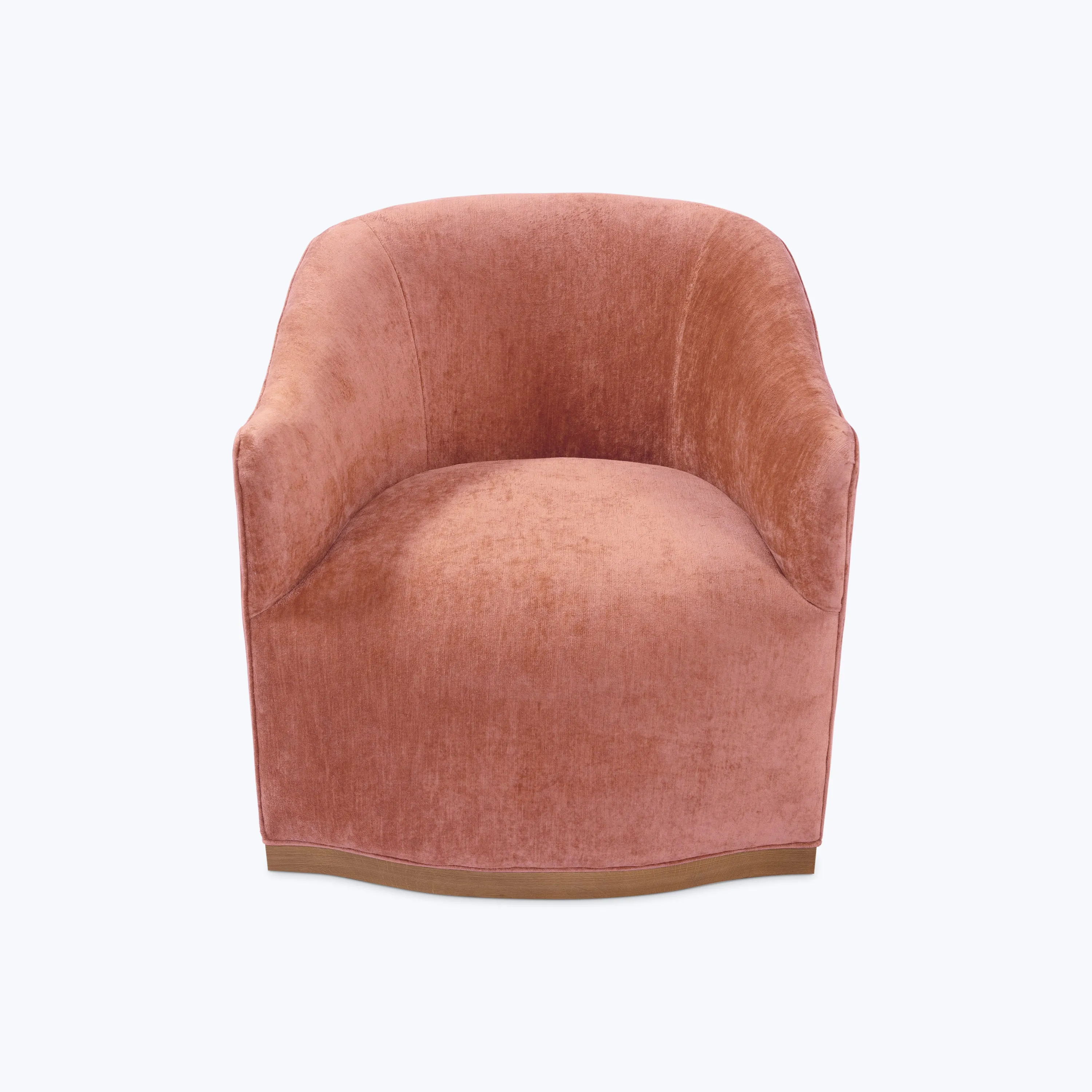 Ava Wood Plinth Swivel Chair