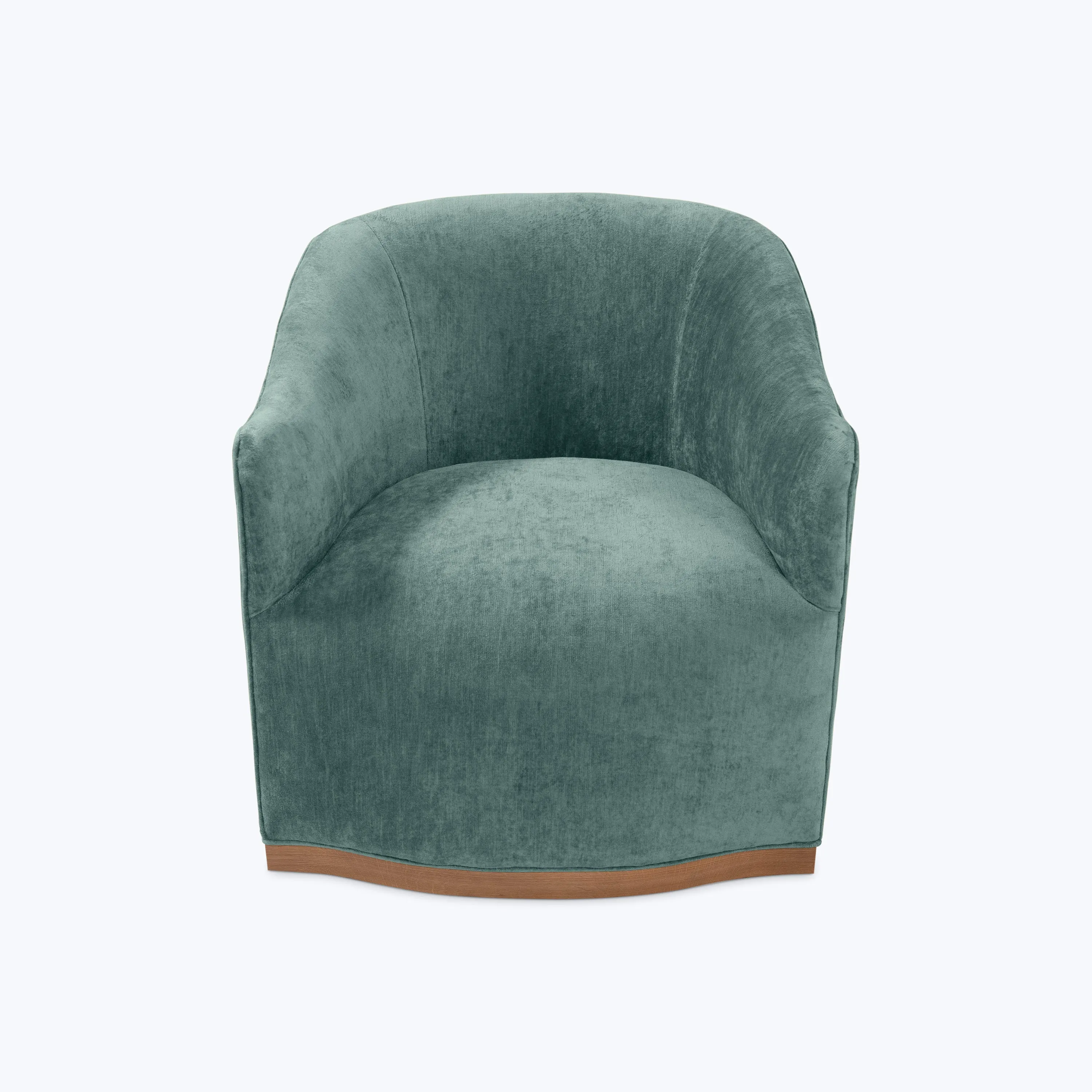 Ava Wood Plinth Swivel Chair