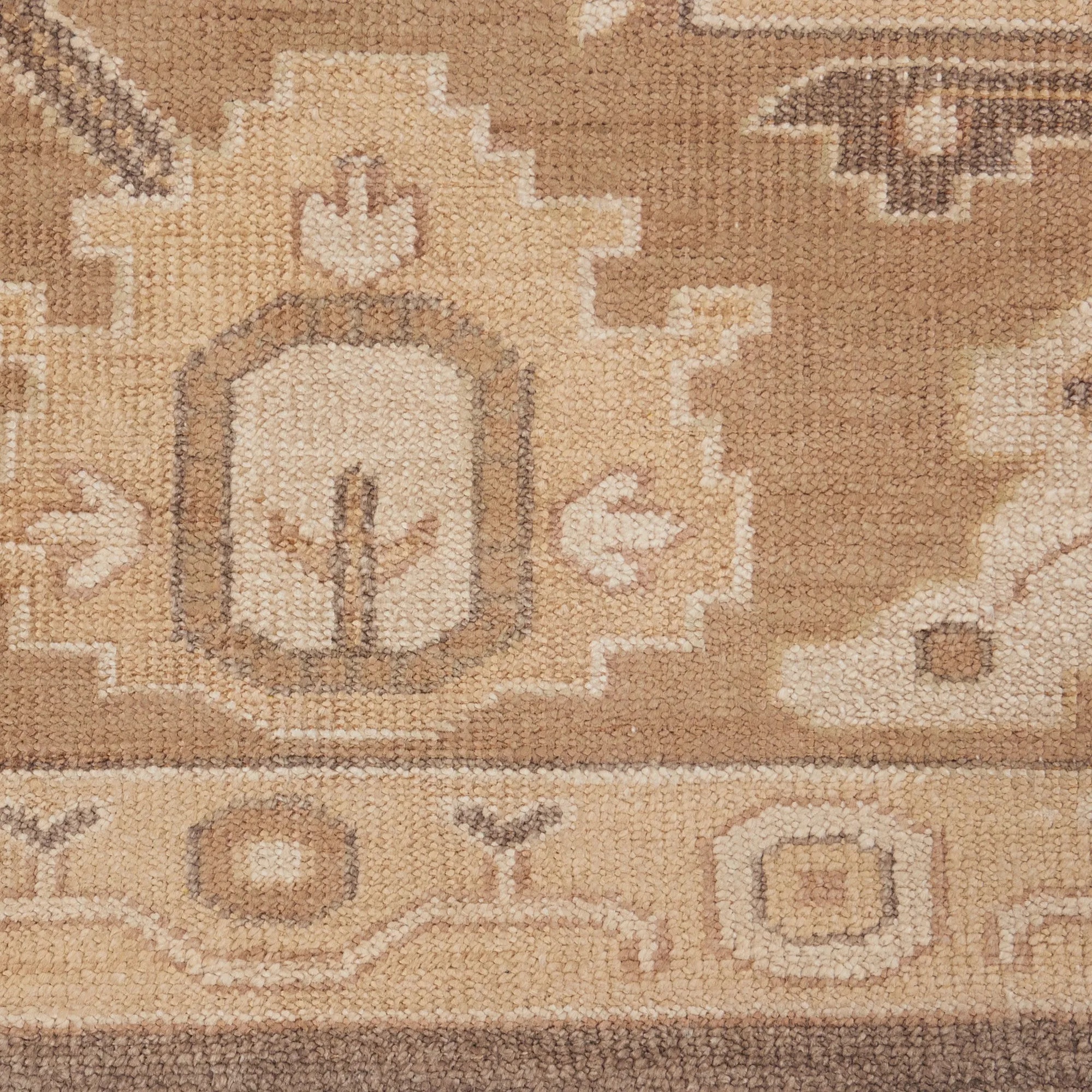 Beige & Brown Essentials Traditional Cotton Blend Rug