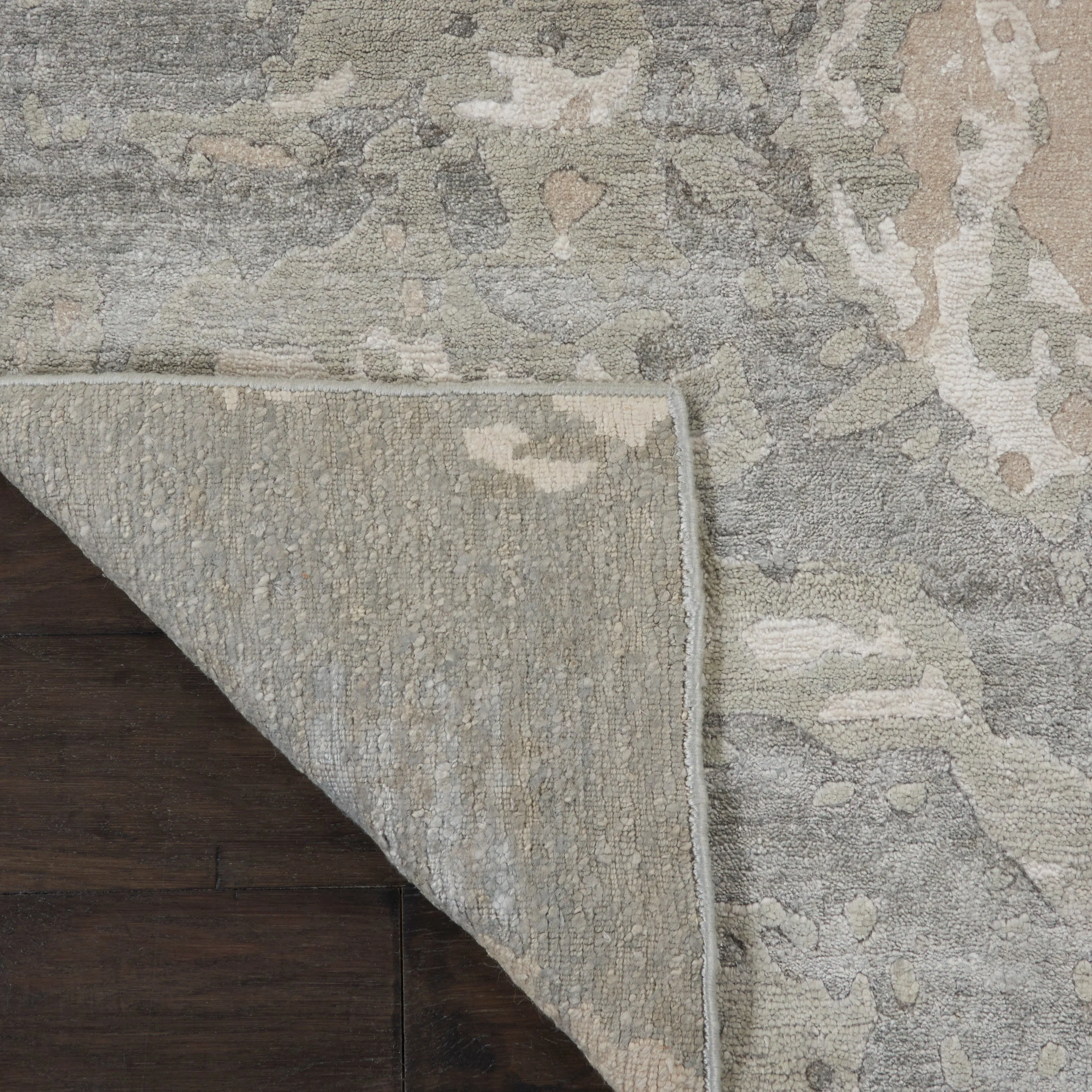 Beige Essentials Abstract Modern Wool Blend Rug