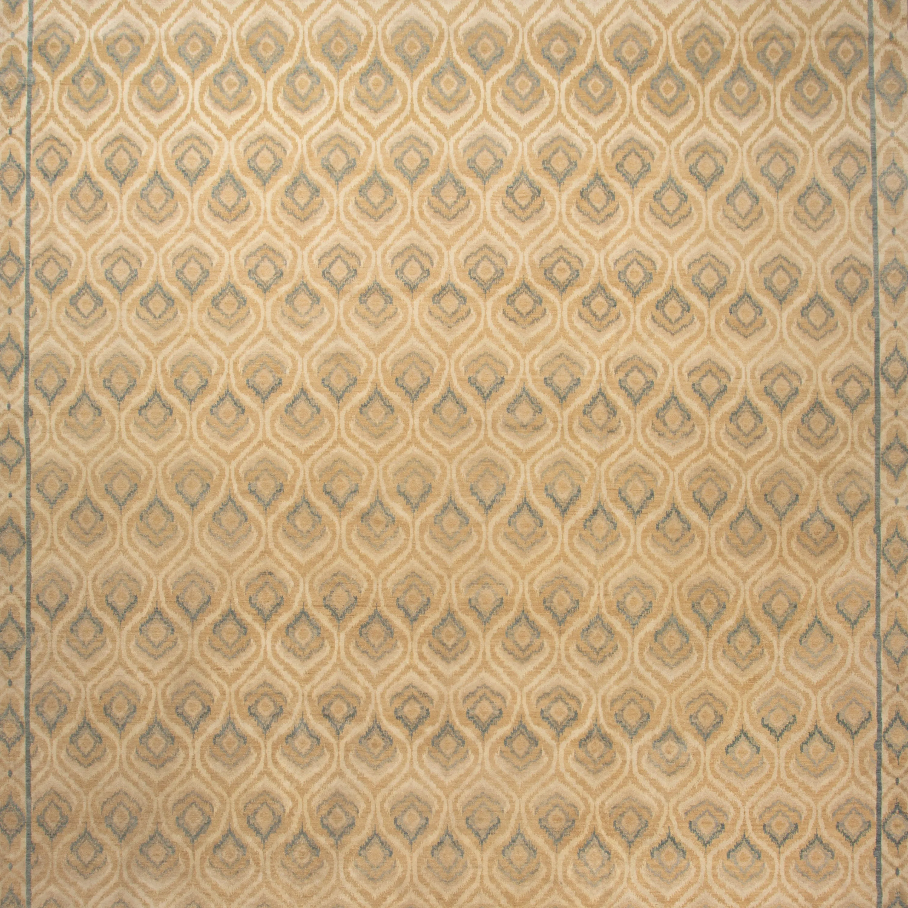 Beige Flatweave Silk Rug - 15' x 17'