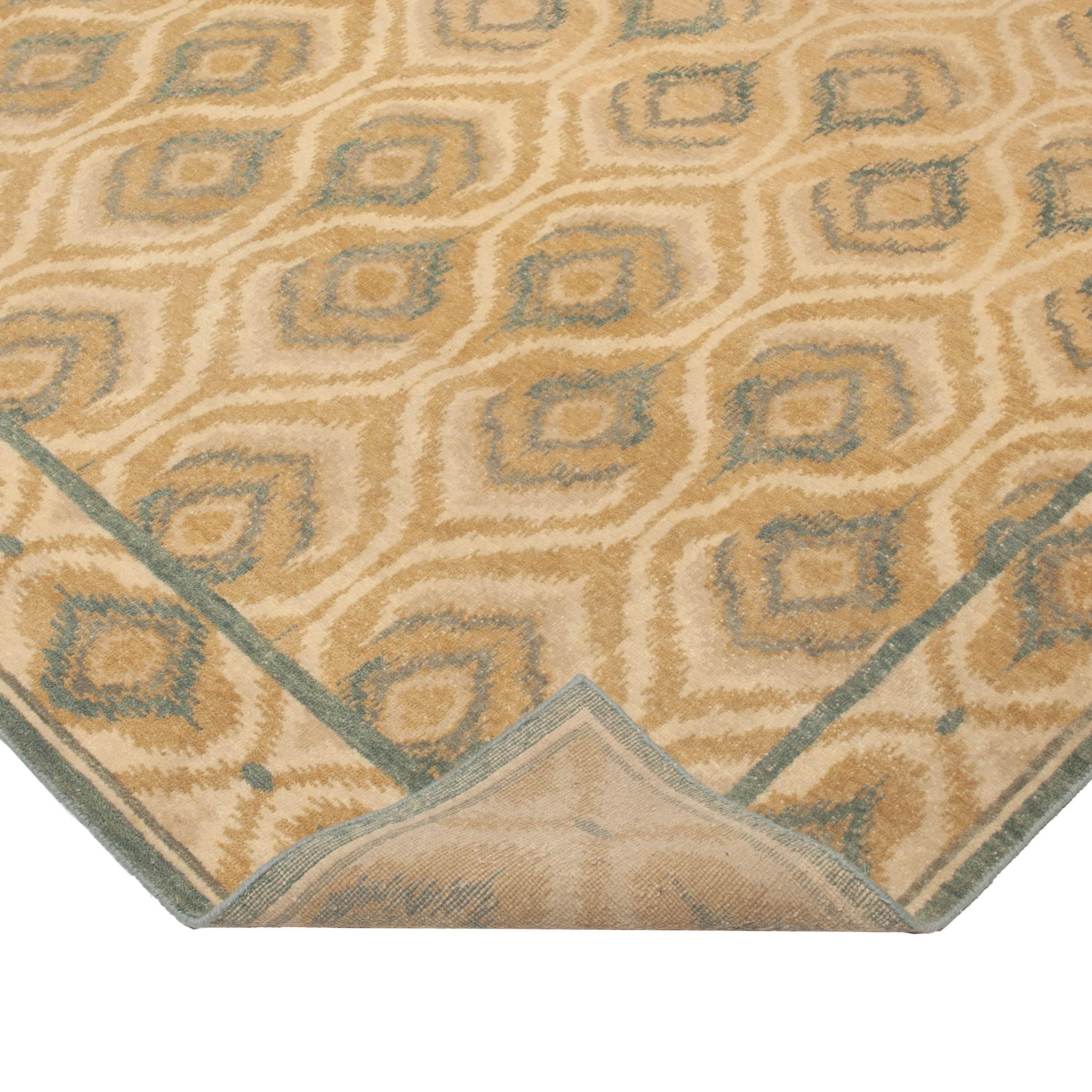Beige Flatweave Silk Rug - 15' x 17'