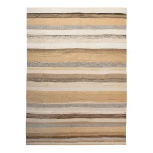 Beige Flatweave Wool Rug - 10' x 13'