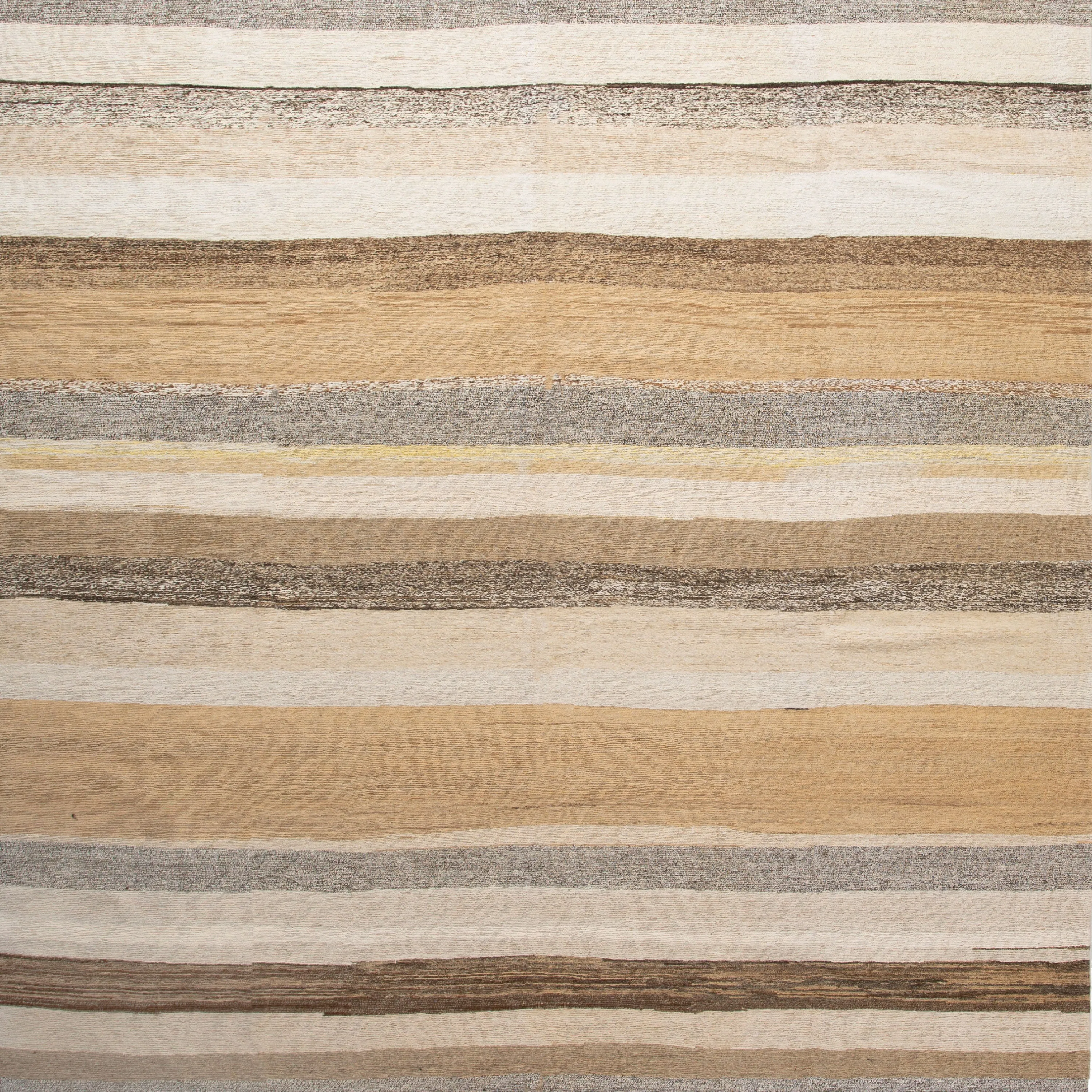 Beige Flatweave Wool Rug - 10' x 13'