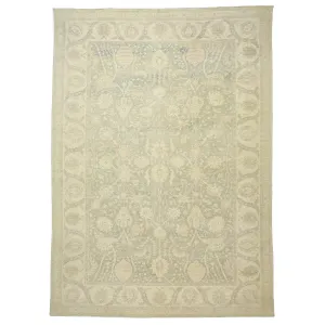 Beige Overdyed Wool Rug - 12'2" x 17'1"