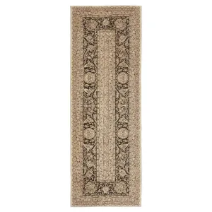 Beige Overdyed Wool Runner - 4'7" x 13'1"