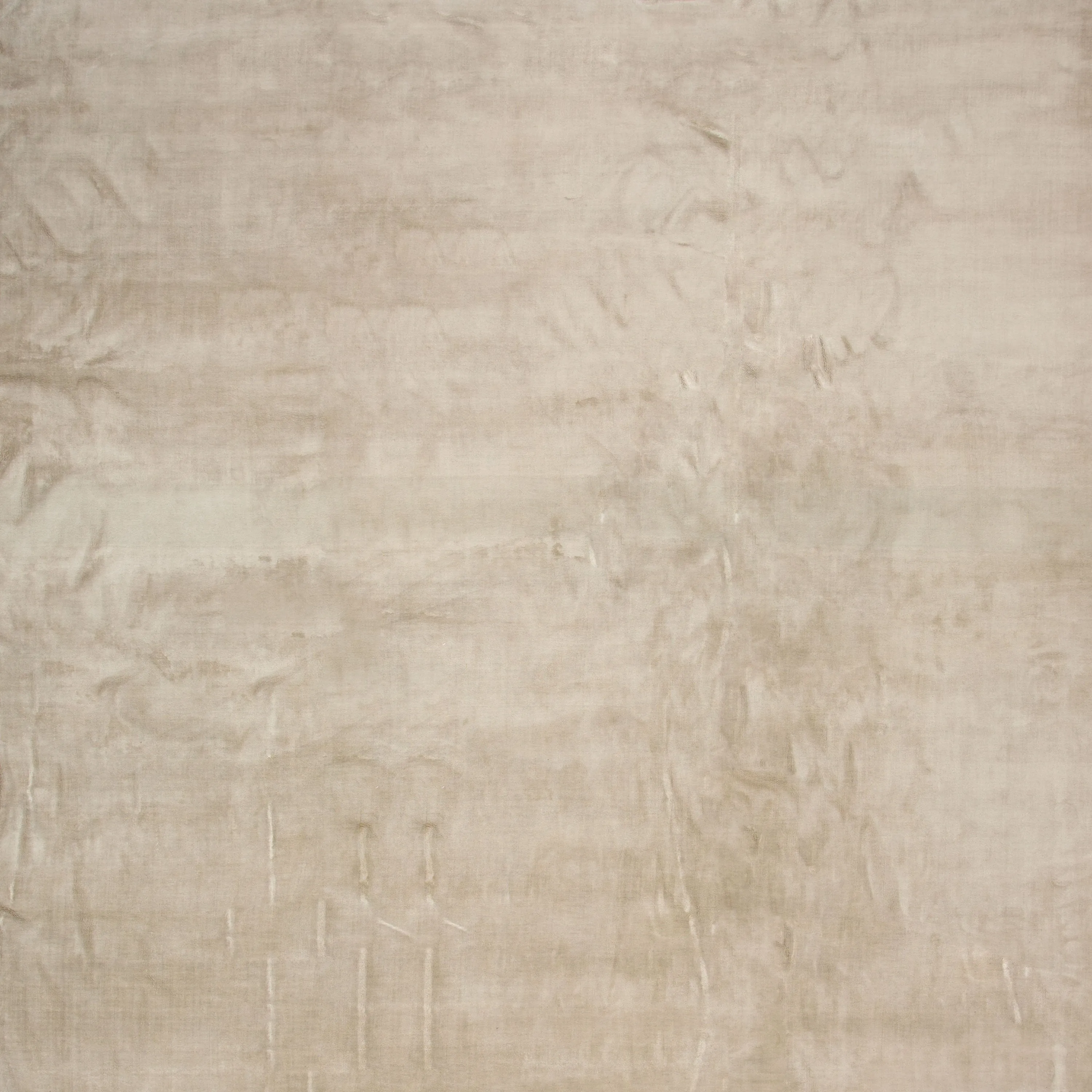 Beige Solid Tibetan NuSilk Rug - 12' x 15'