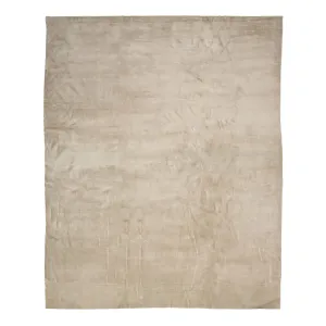 Beige Solid Tibetan NuSilk Rug - 12' x 15'