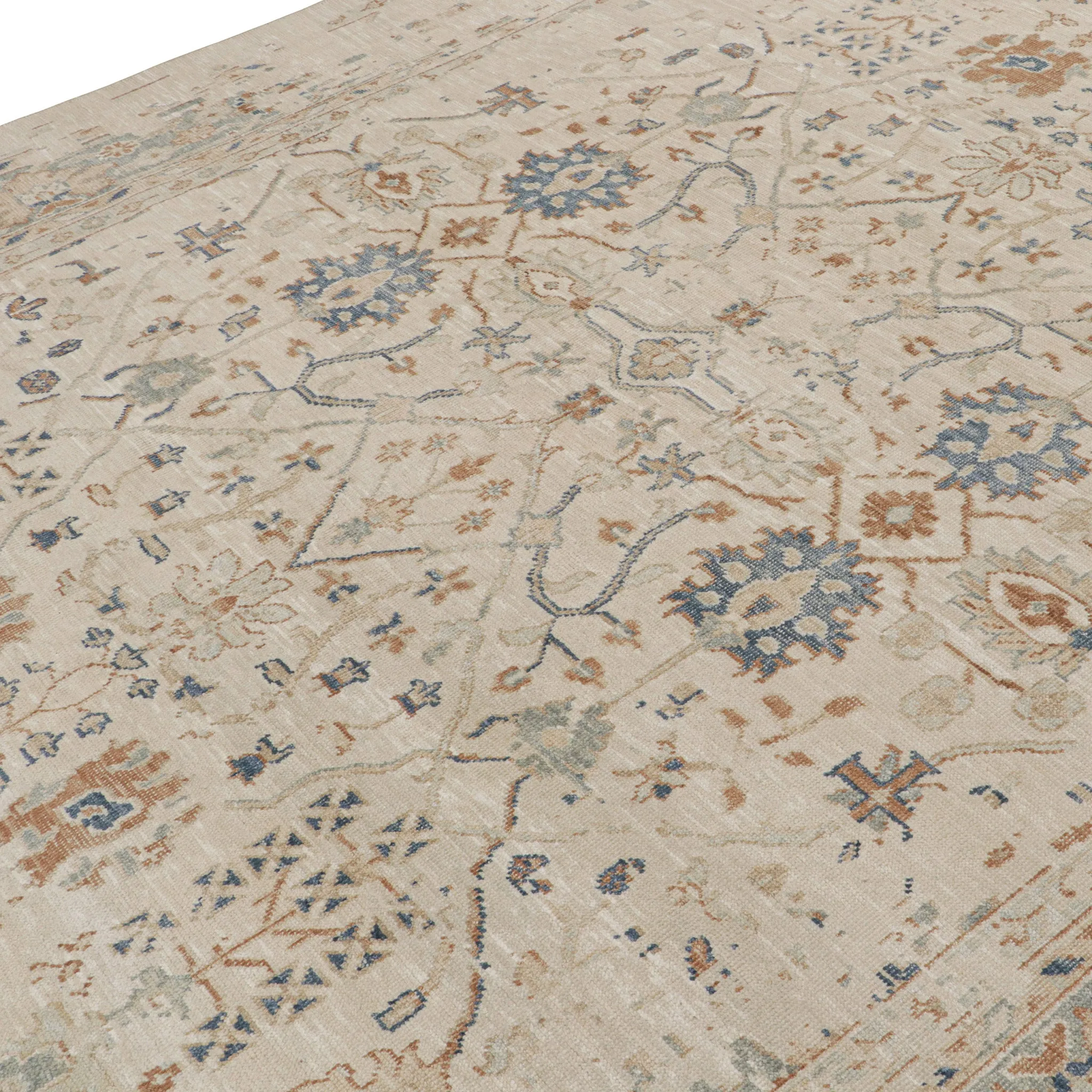 Beige Traditional Silk Rug - 9'9" x 13'11"