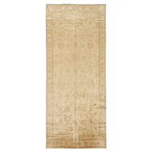 Beige Traditional Silk Runner - 5'11" x 14'7"