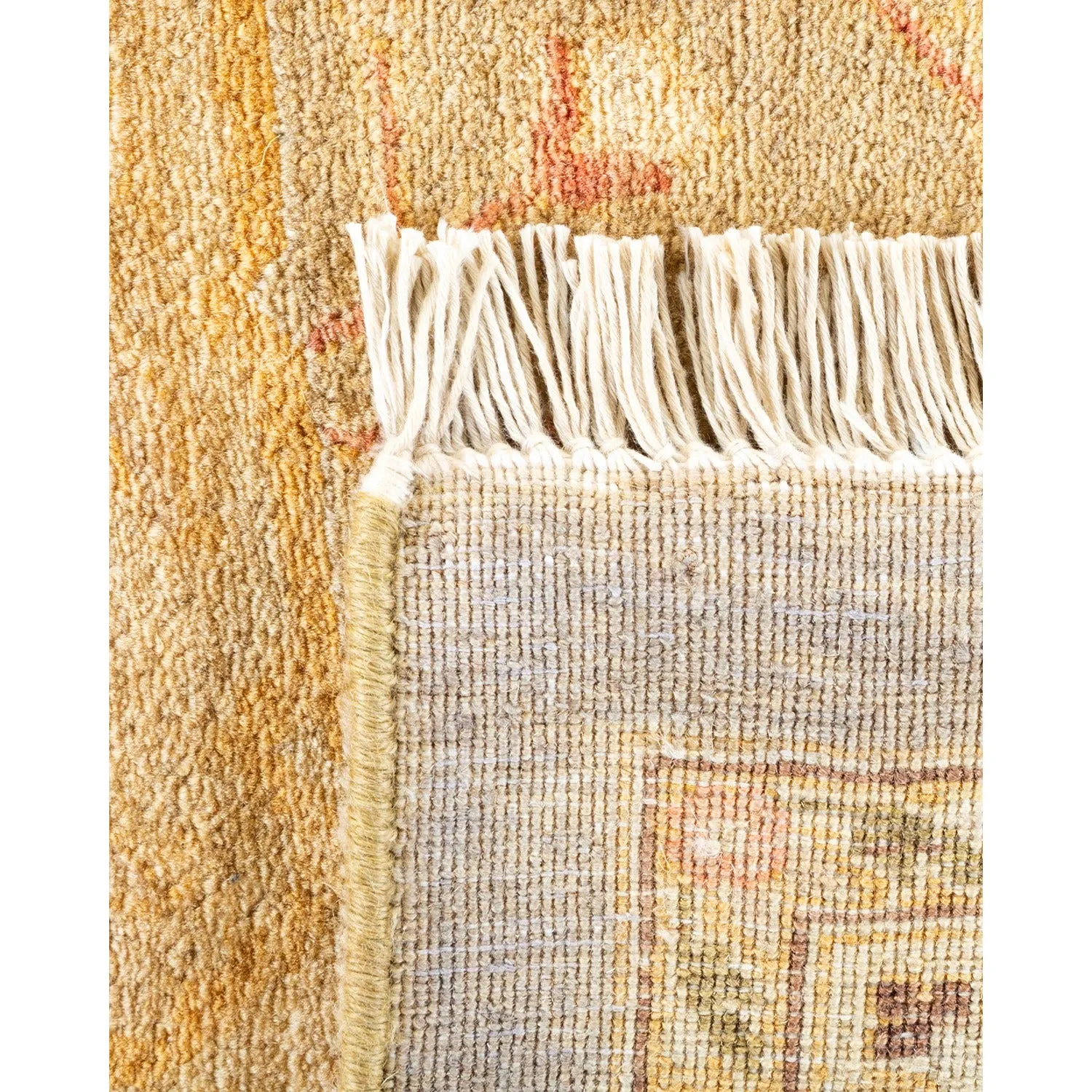 Beige Traditional Wool Rug - 8'4" x 13'7"