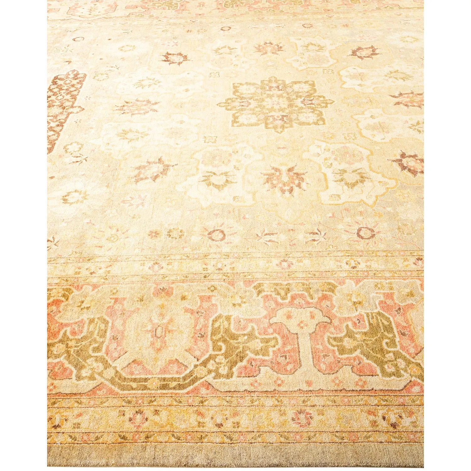 Beige Traditional Wool Rug - 8'4" x 13'7"