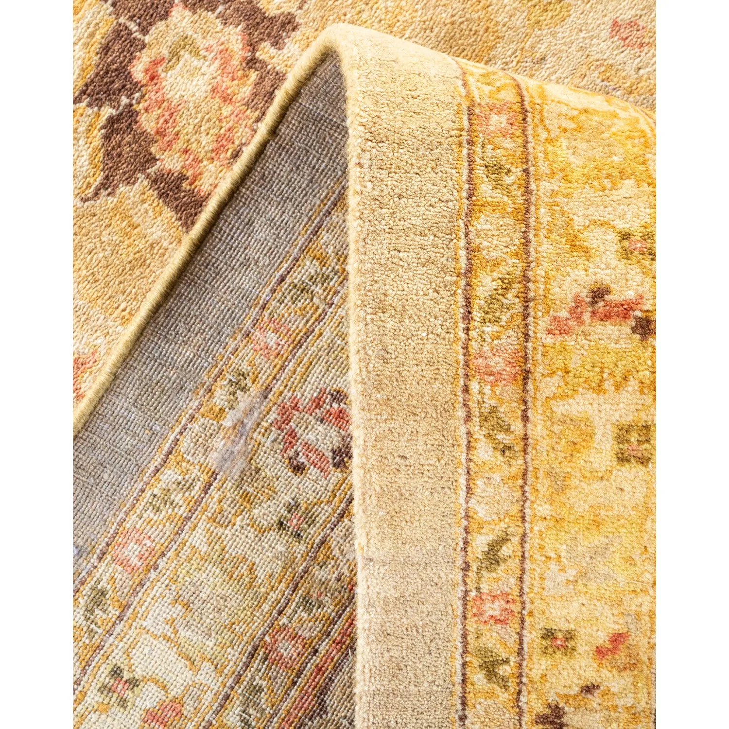 Beige Traditional Wool Rug - 8'4" x 13'7"