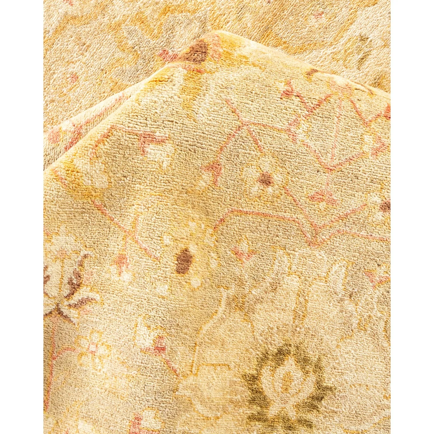 Beige Traditional Wool Rug - 8'4" x 13'7"