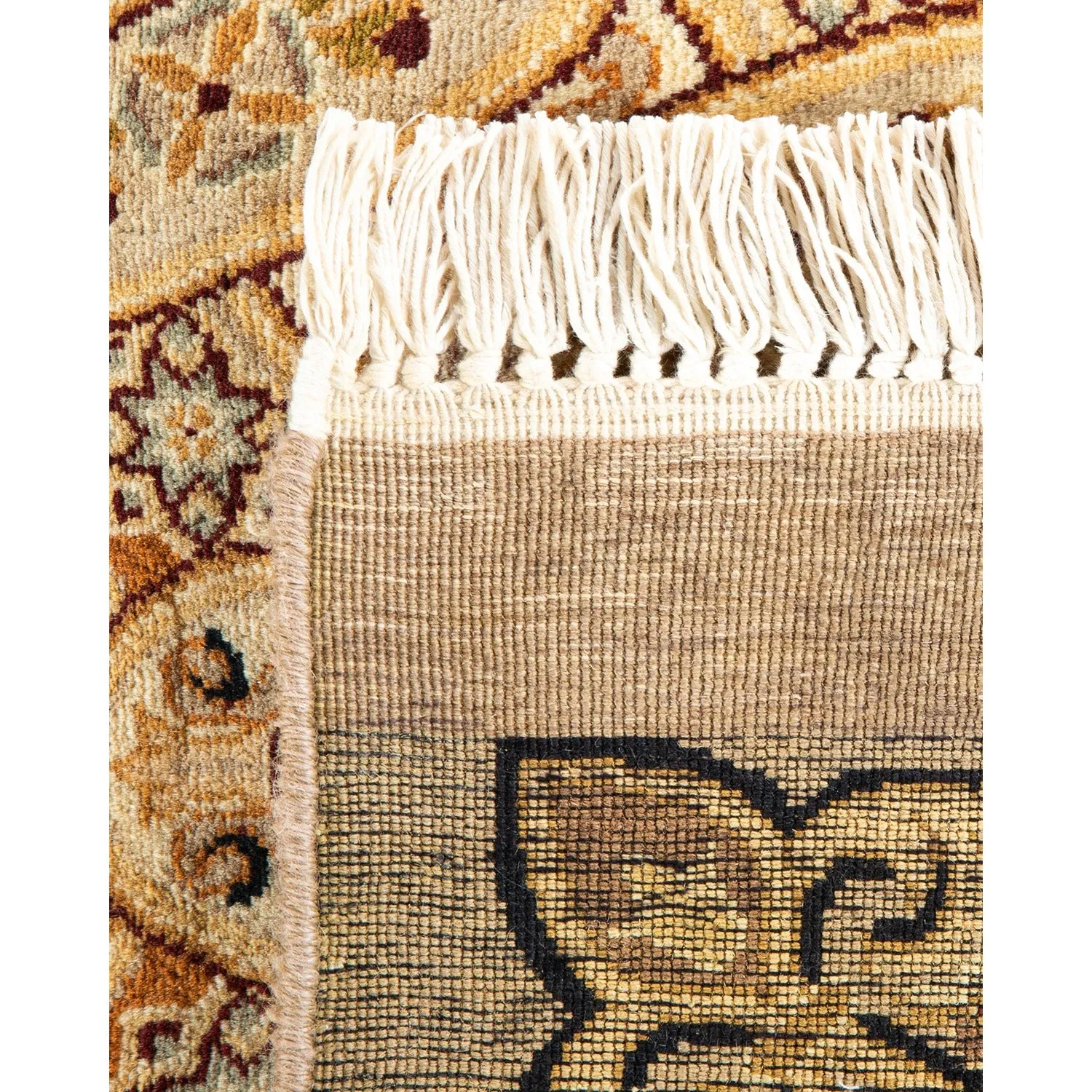 Beige Traditional Wool Rug - 9'4" x 10'1"
