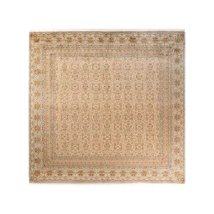 Beige Traditional Wool Rug - 9'4" x 10'1"