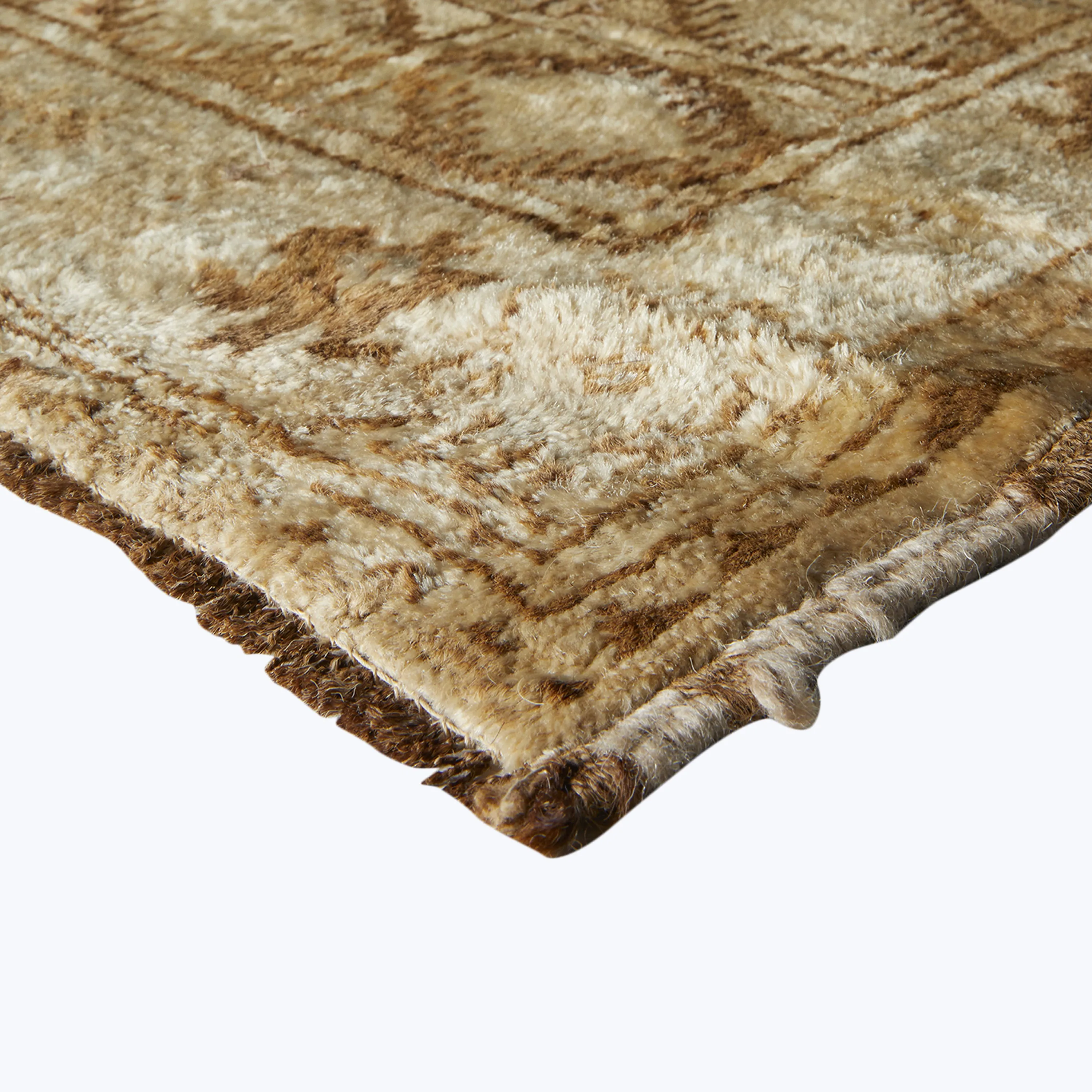 Beige Vintage Traditional Anatolian Wool Rug - 6'4" x 12'6"