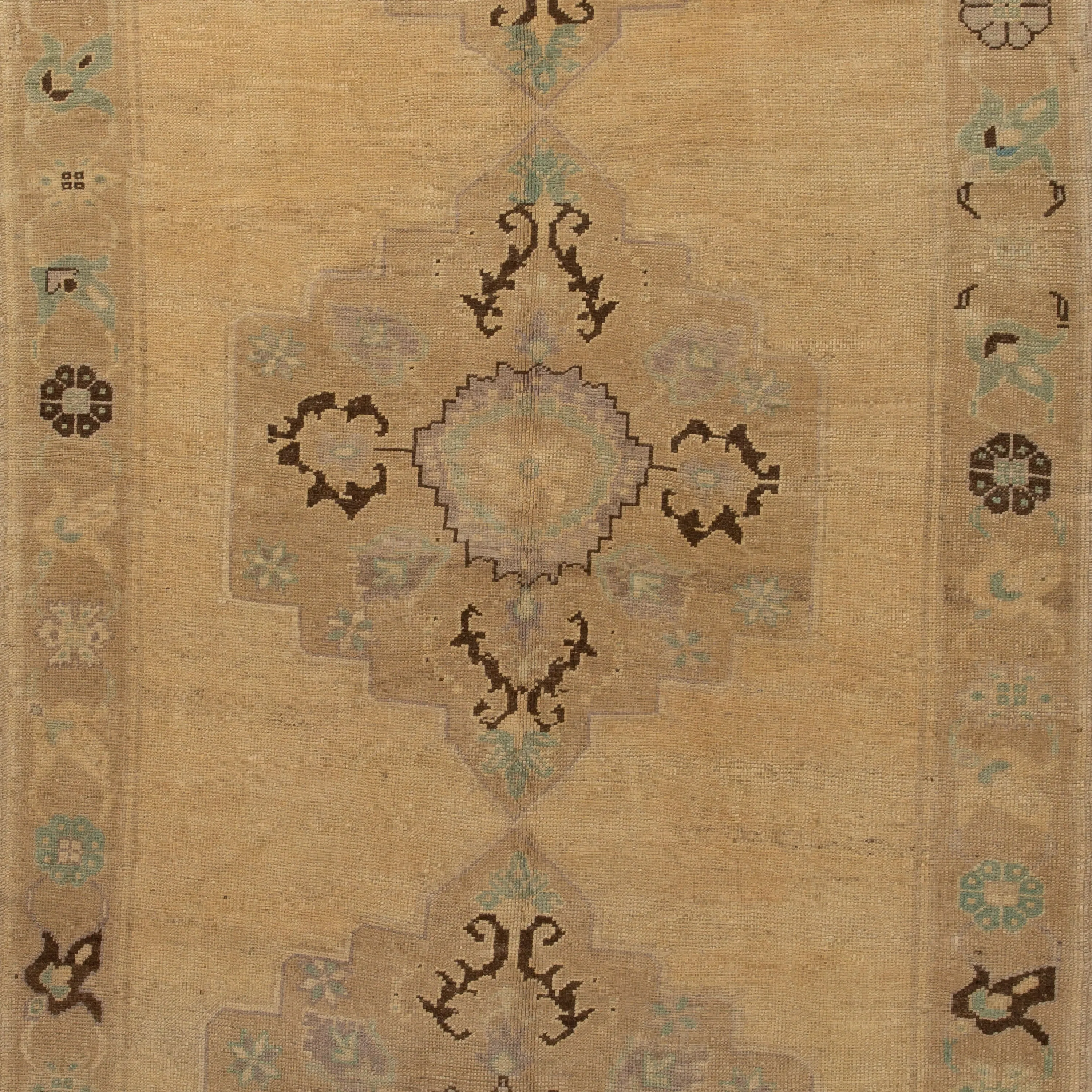 Beige Vintage Traditional Wool Runner - 5'1" x 12'