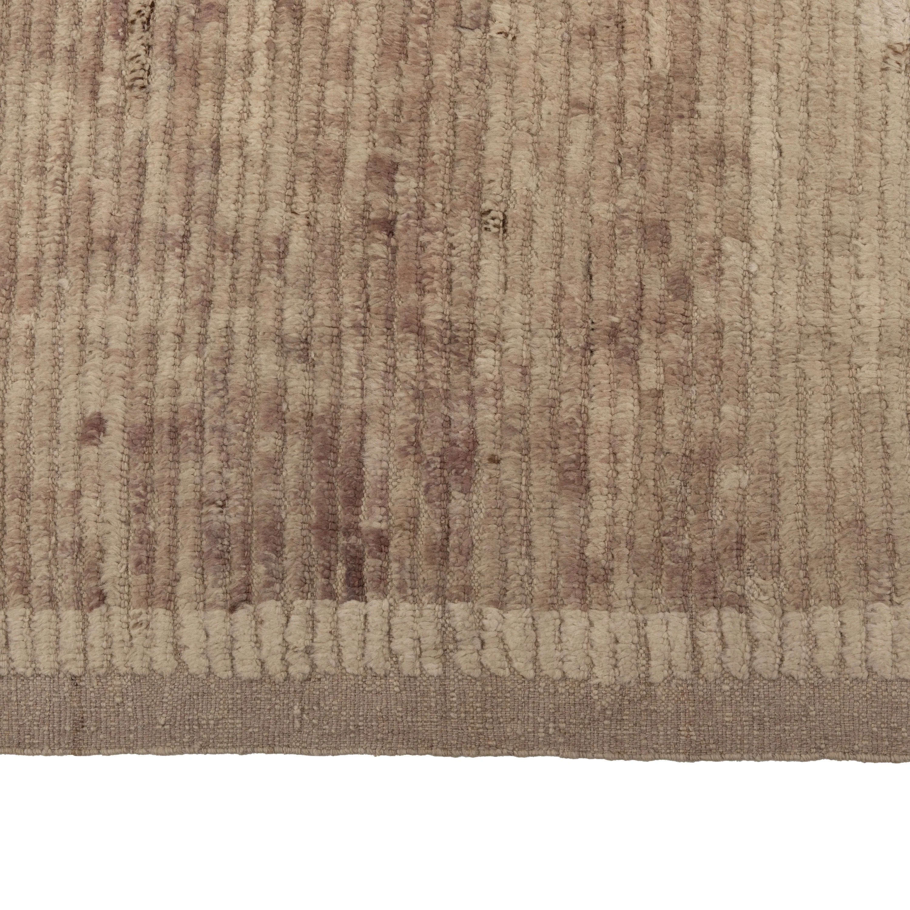 Beige Zameen Modern Wool Rug - 10'4" x 14'2"