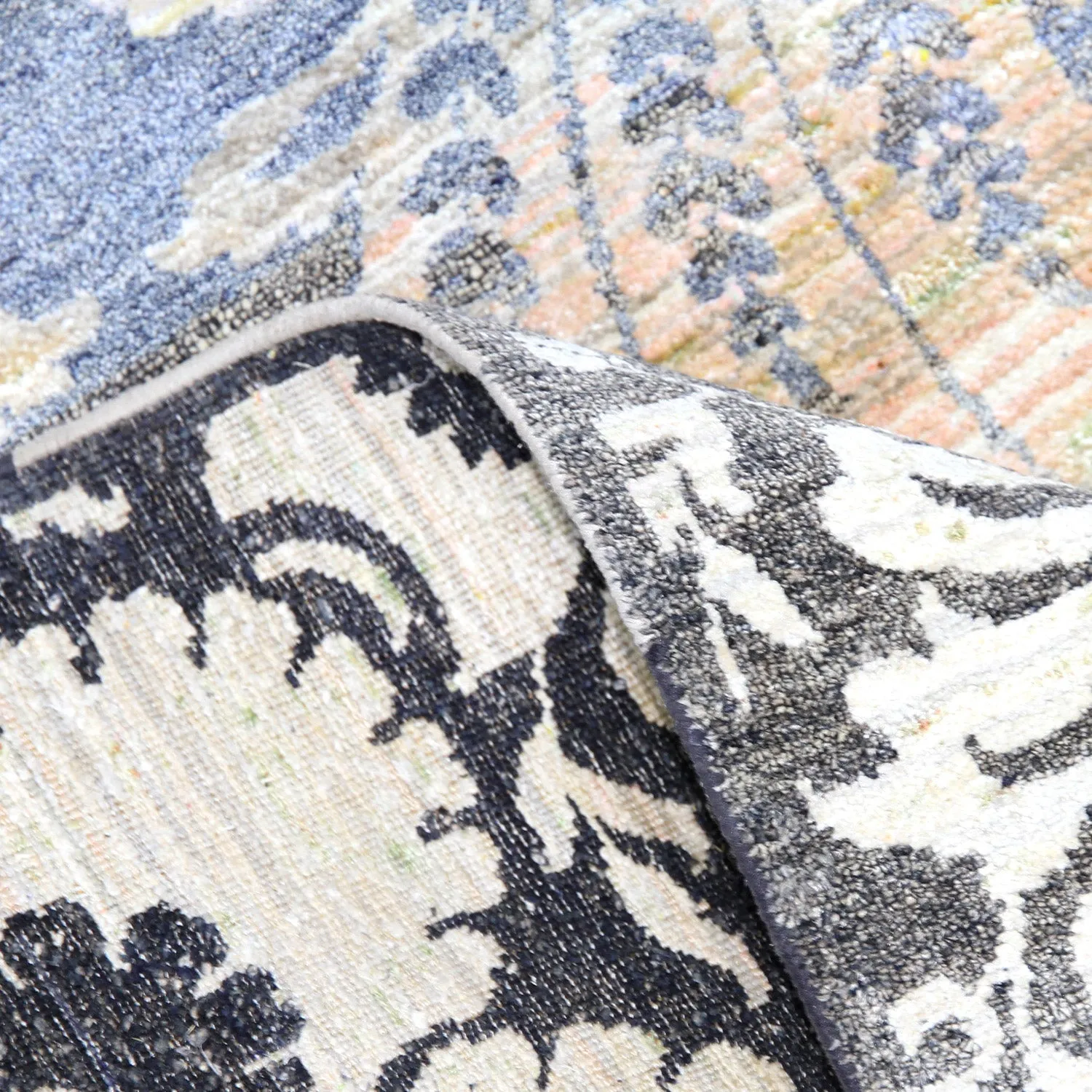 Black Alchemy Transitional Silk Runner - 3' x 15'6"