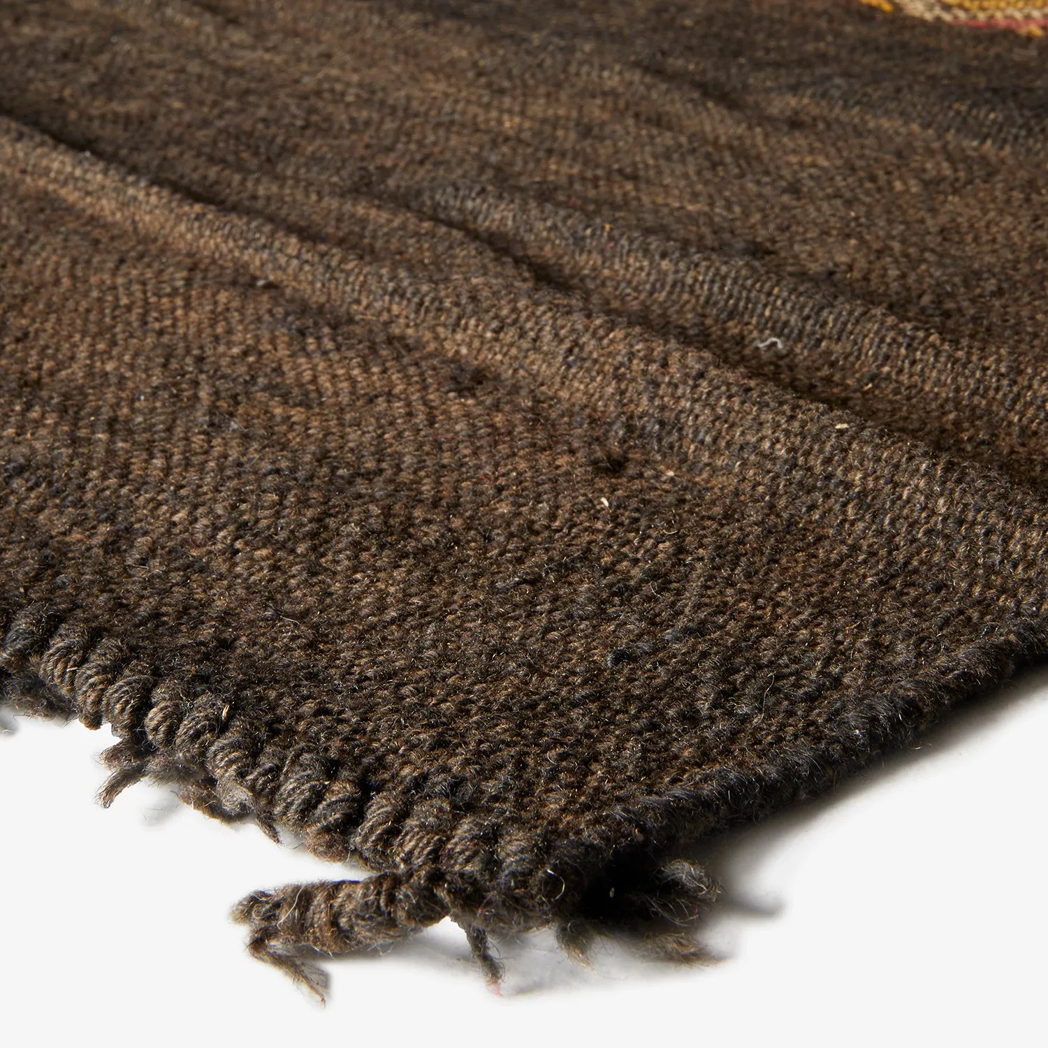 Black Moroccan Wool Runner - 5'8" x 28'1"
