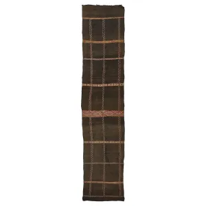Black Moroccan Wool Runner - 5'8" x 28'1"