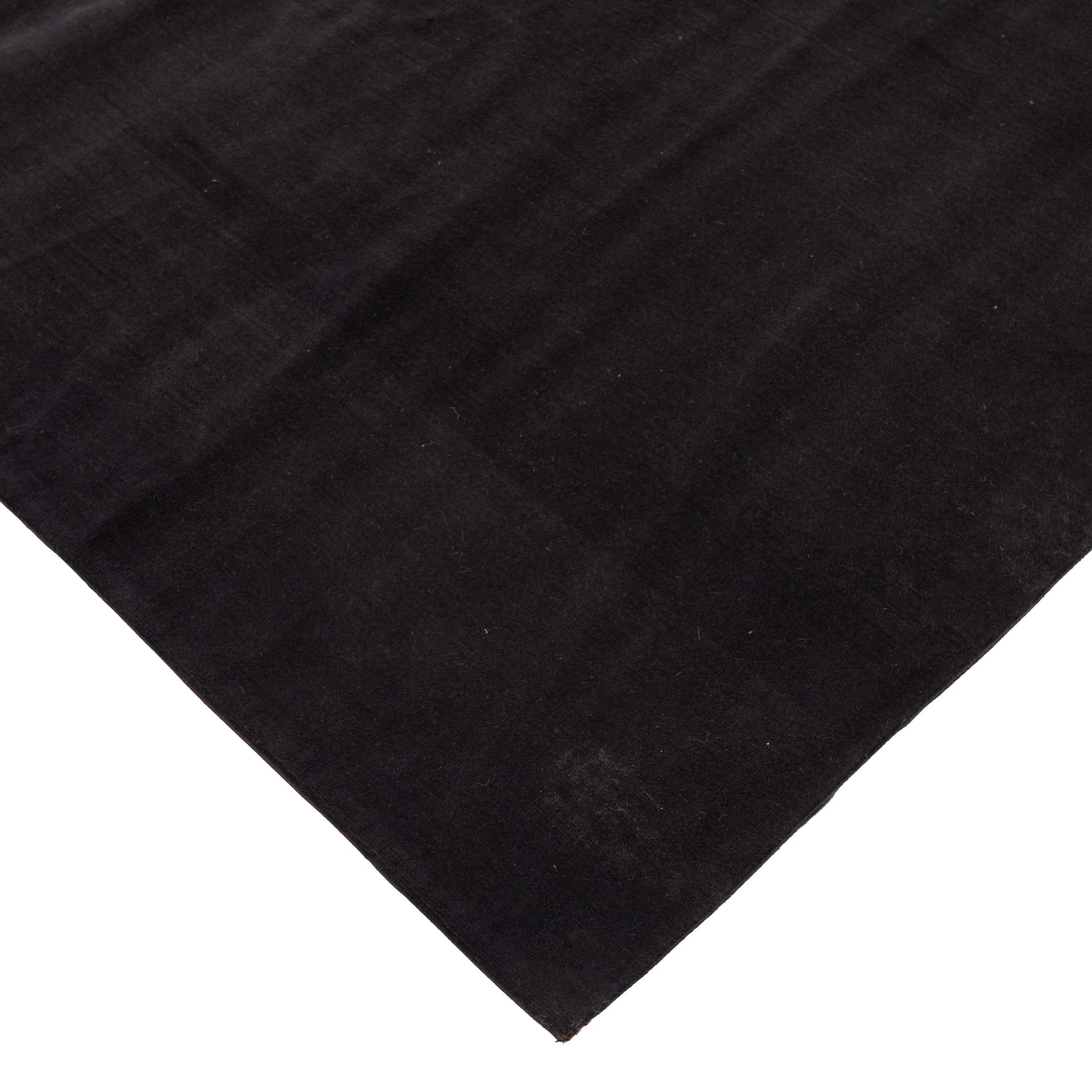 Black Solid Tibetan Pashmina Rug - 14'4" x 18'