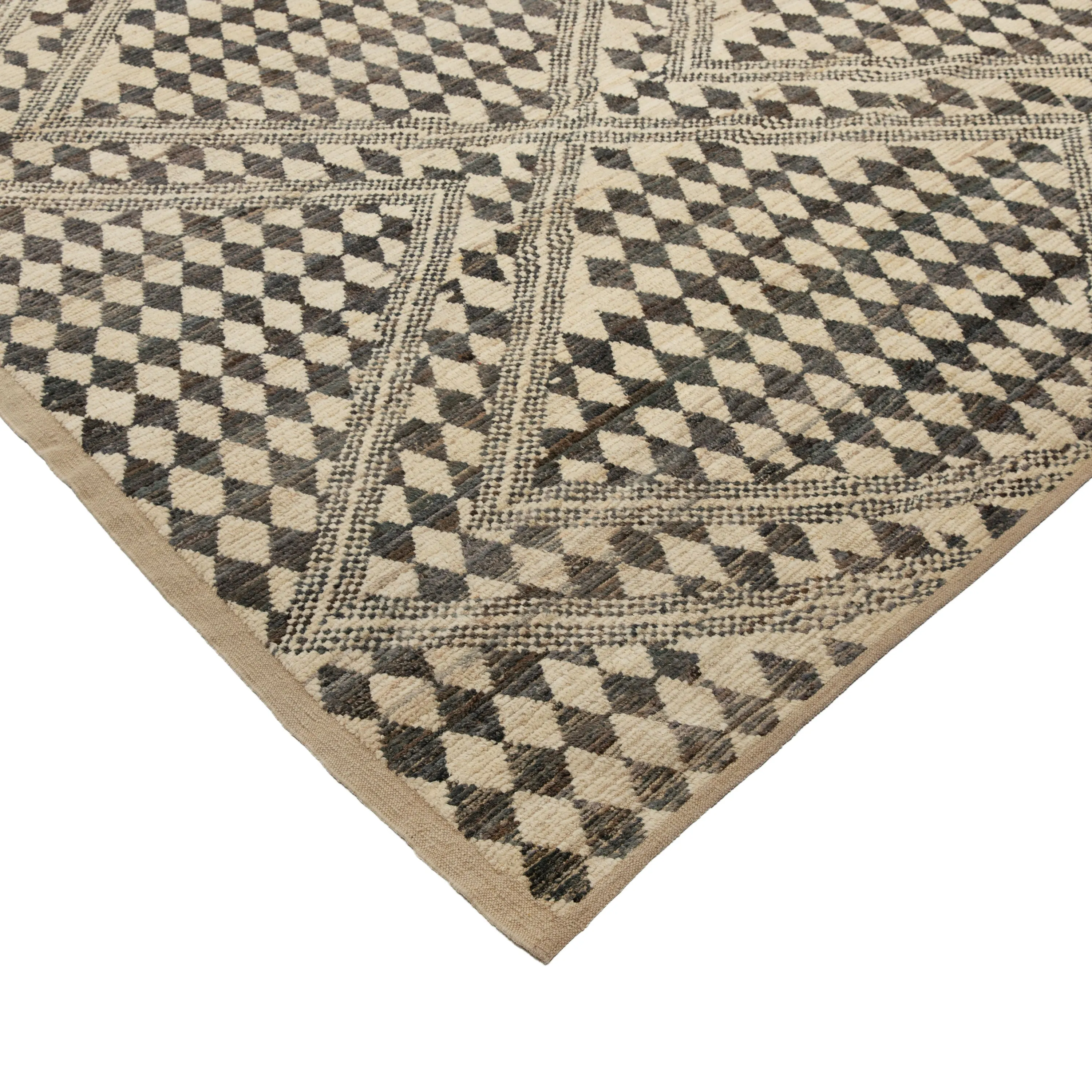 Black Zameen Transitional Wool Rug - 13'10" x 16'3"