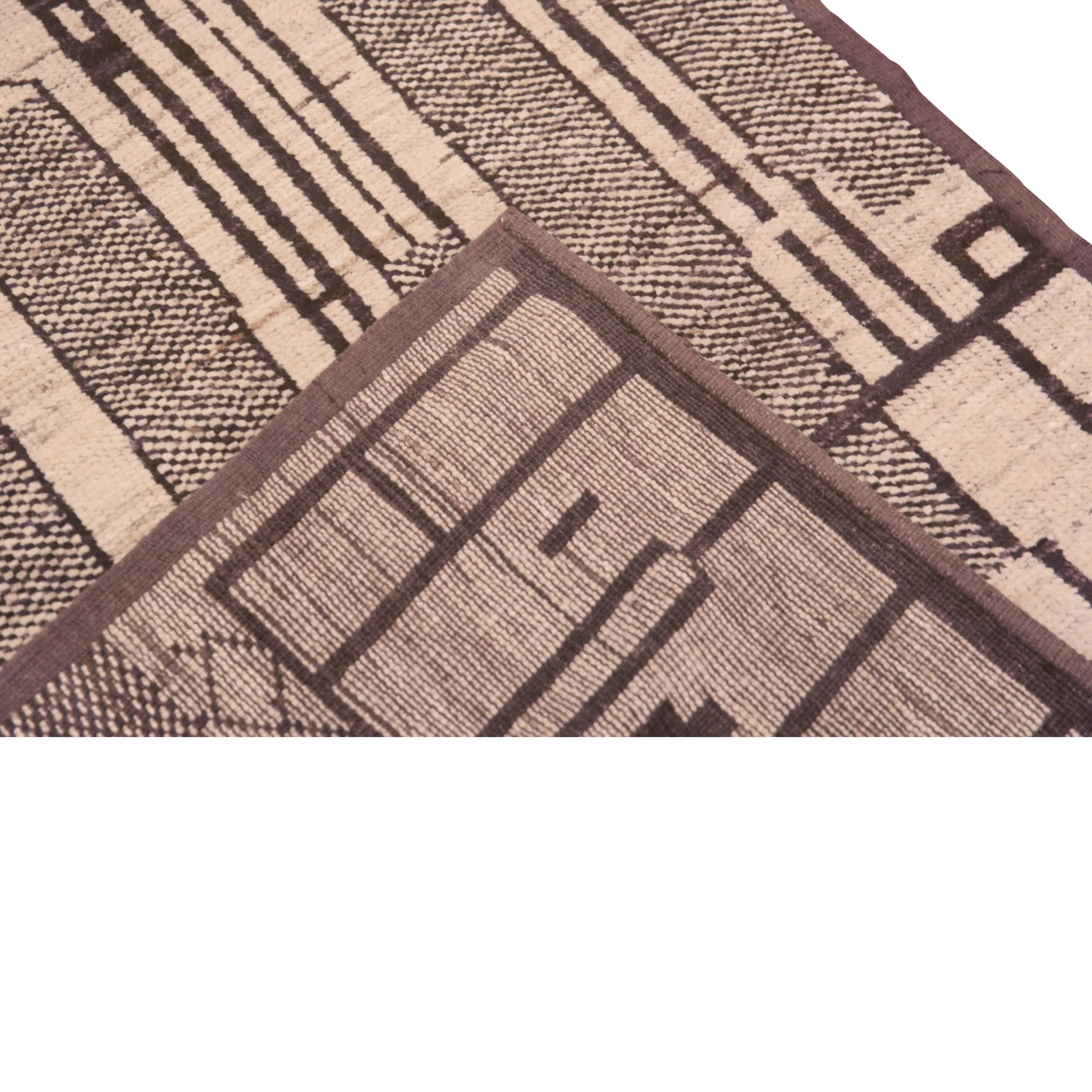 Black Zameen Transitional Wool Runner - 3' x 9'8"