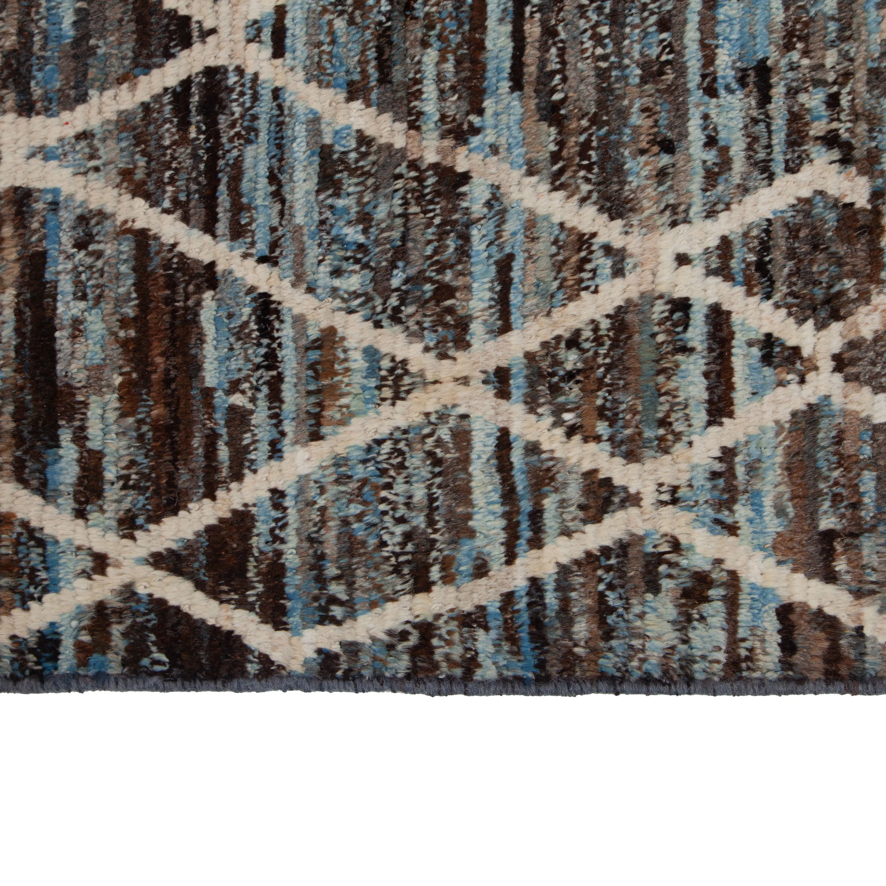 Blue & Black Modern Wool Rug - 10'4'' x 13'5''