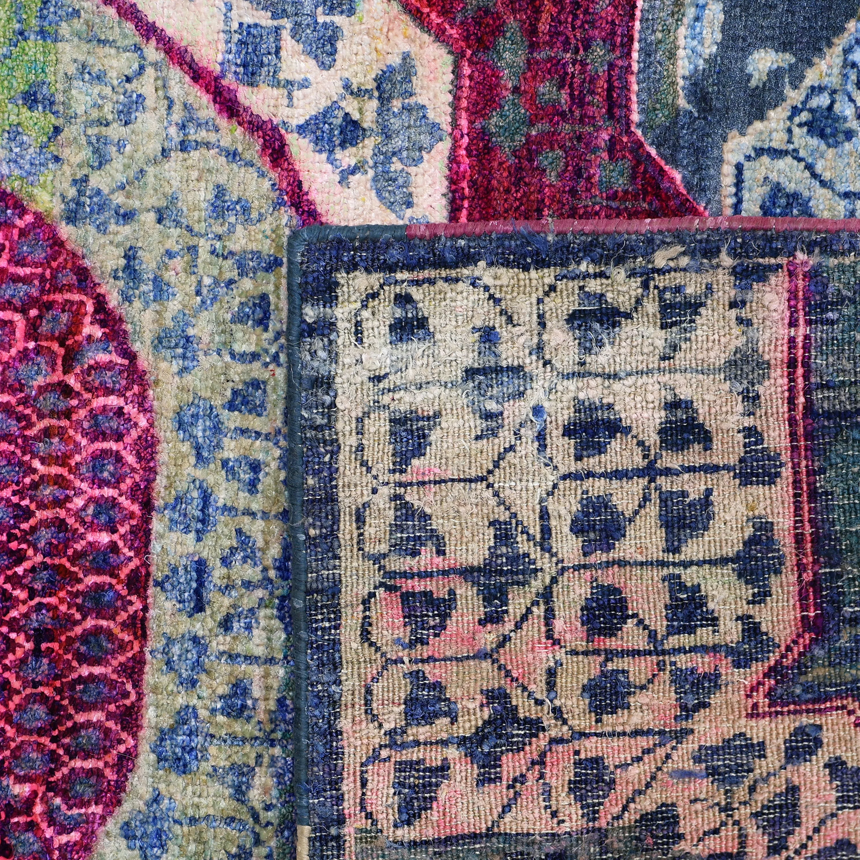 Blue & Purple Alchemy Traditional Silk Runner - 2'1" x 9'1"