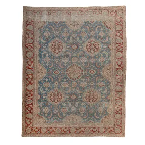 Blue & Red Antique Traditional Sultanabad Rug - 10' x 12'5"