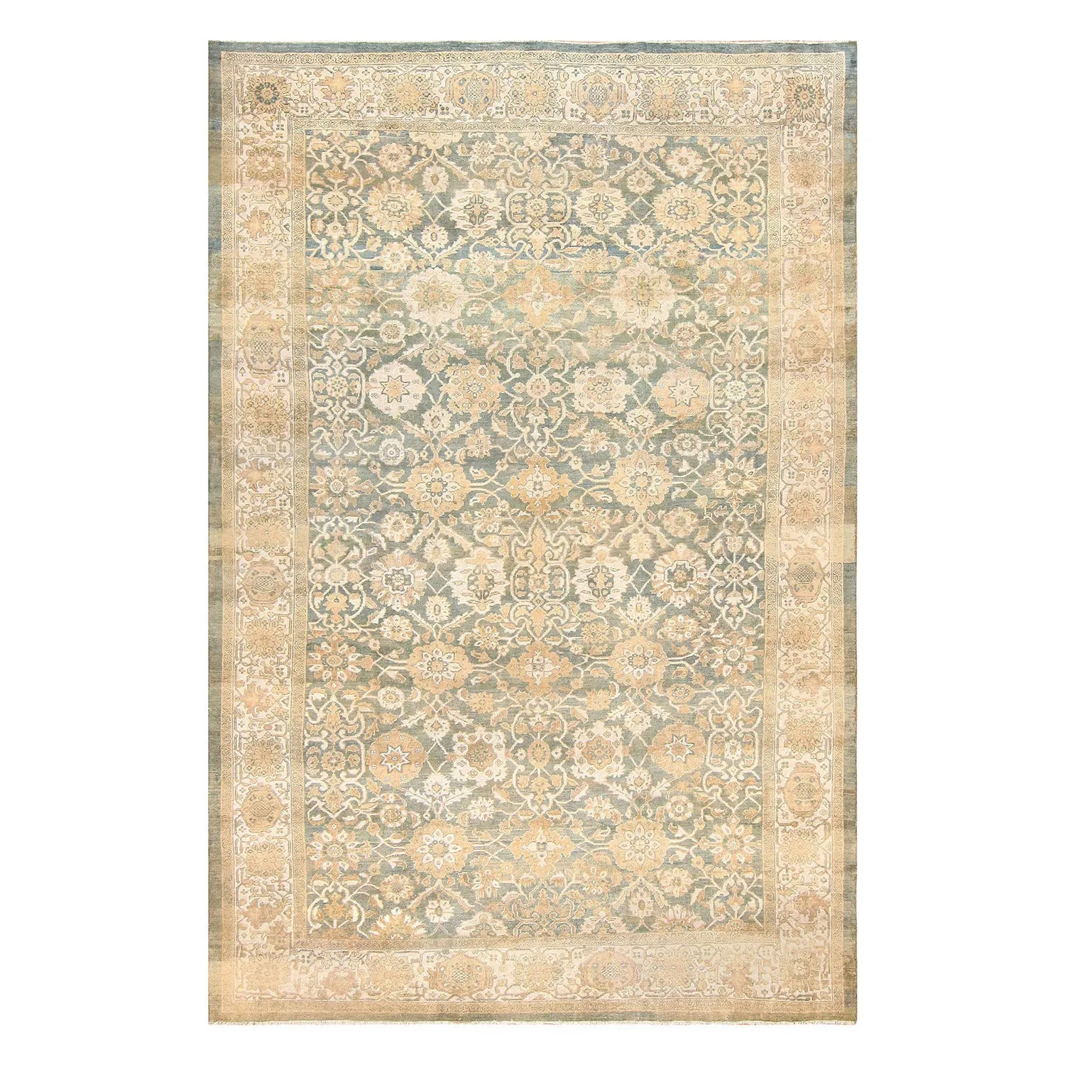 Blue Antique Persian Sultanabad Rug - 11'4" x 16'10"