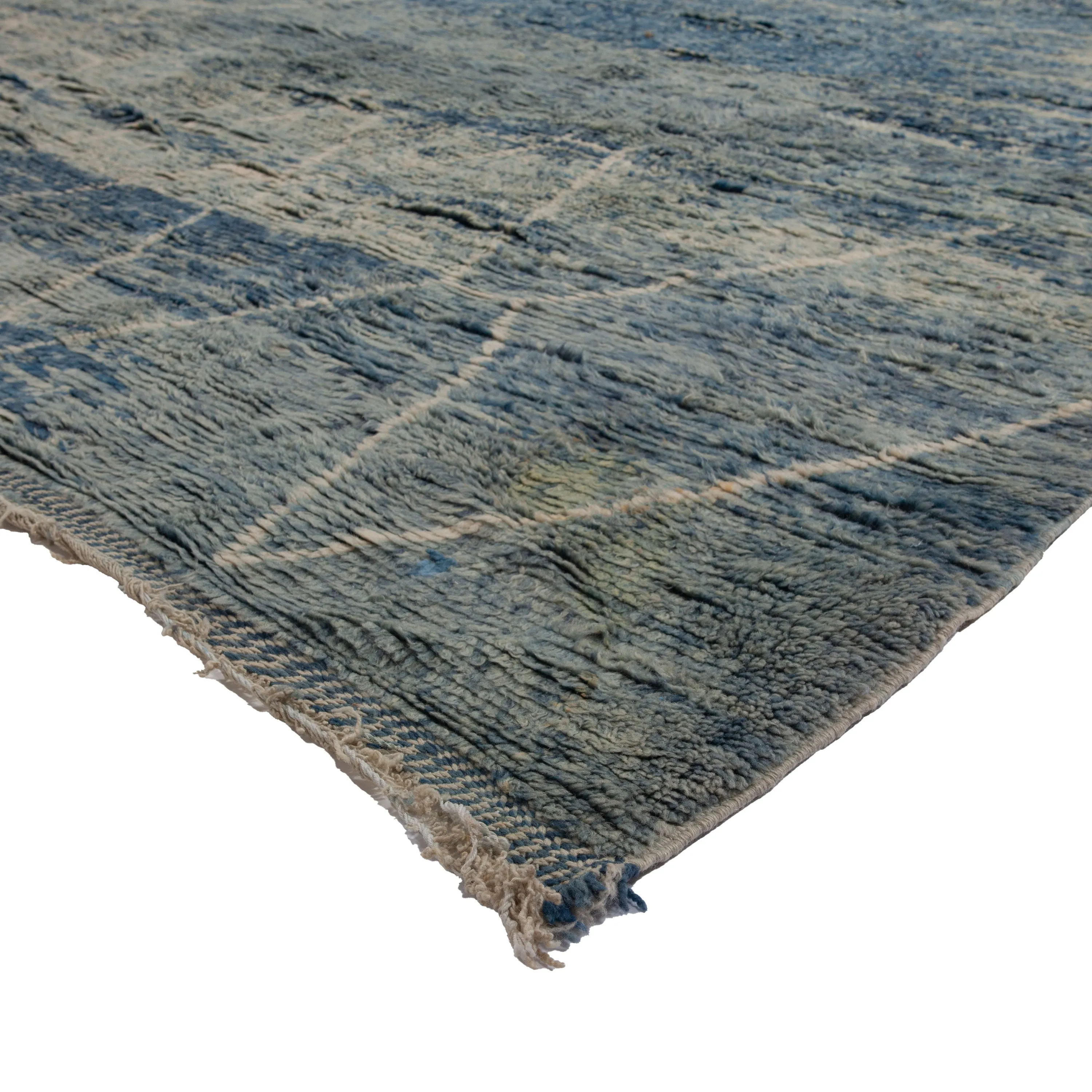 Blue Casablanca Moroccan Wool Rug - 16' x 30'1"