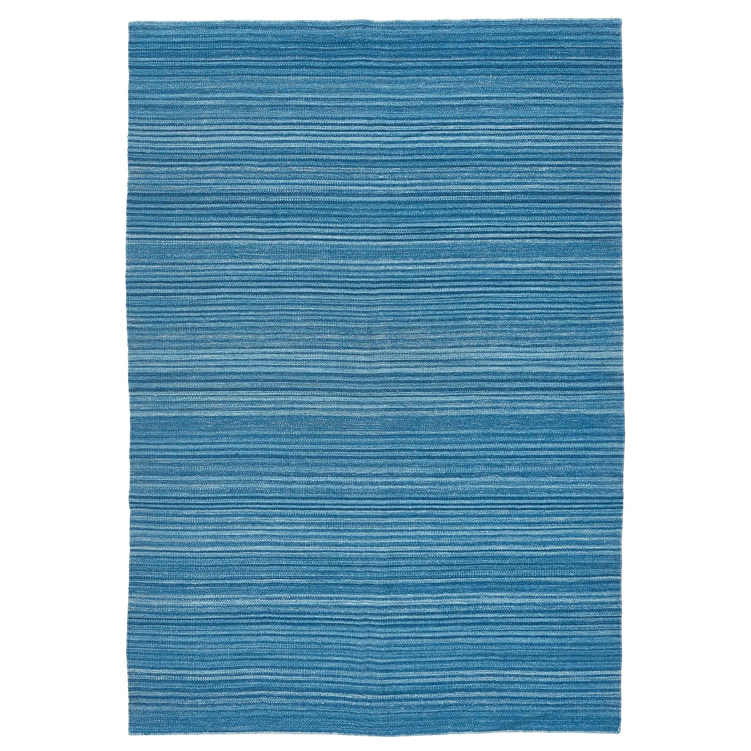 Blue Flatweave Wool Rug - 5'7" x 7'11"