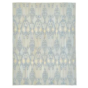Blue Flatweave Wool Rug - 9' x 12'