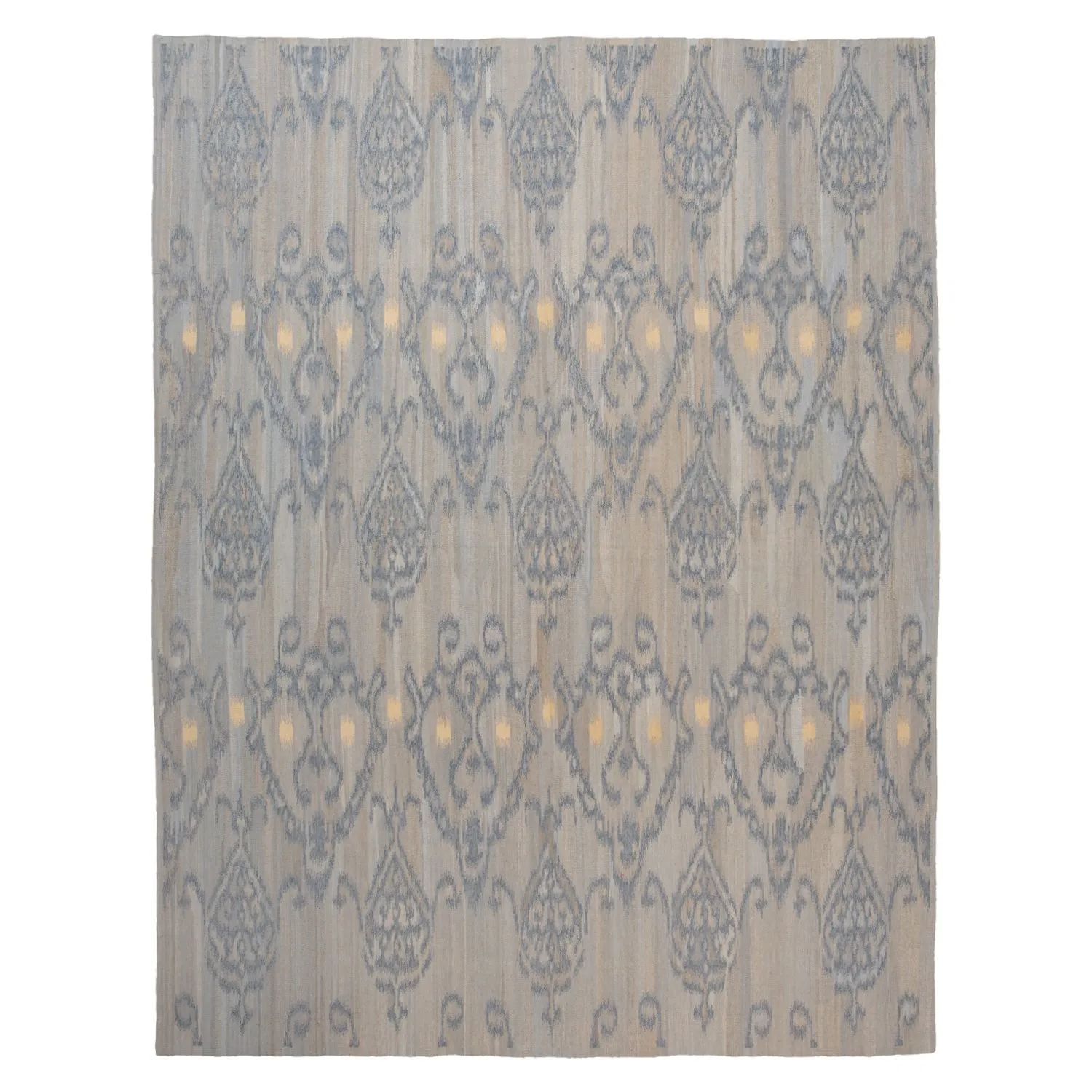 Blue Flatweave Wool Rug - 9' x 12'
