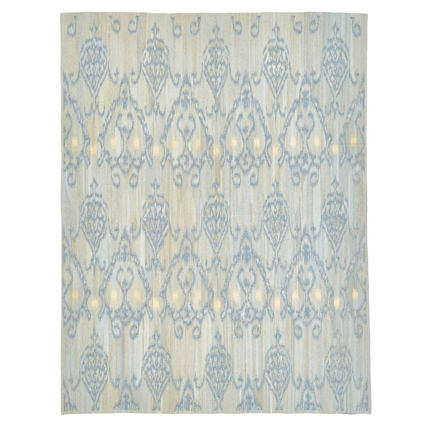 Blue Flatweave Wool Rug - 9' x 12'