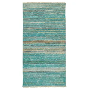 Blue Moroccan Wool Rug - 9'4" x 18'7"
