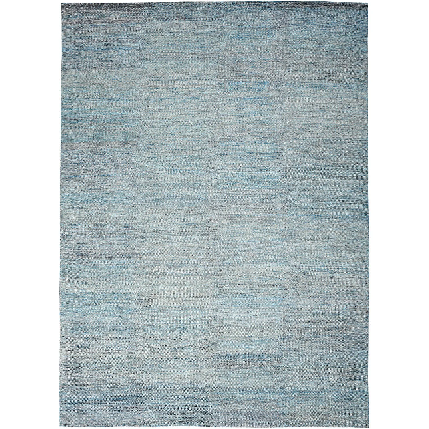 Blue Nu Vibrant Modern Tibetan Silk Rug - 8'1" x 12'