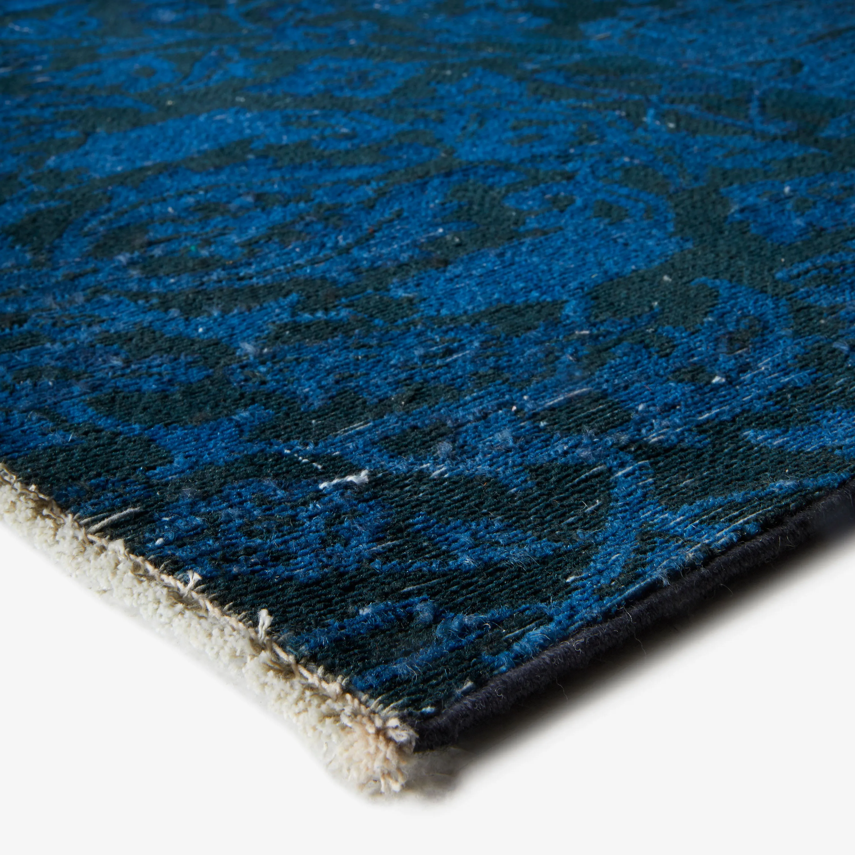 Blue Overdyed Rug - 7'8" x 8'