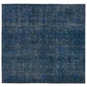Blue Overdyed Rug - 7'8" x 8'
