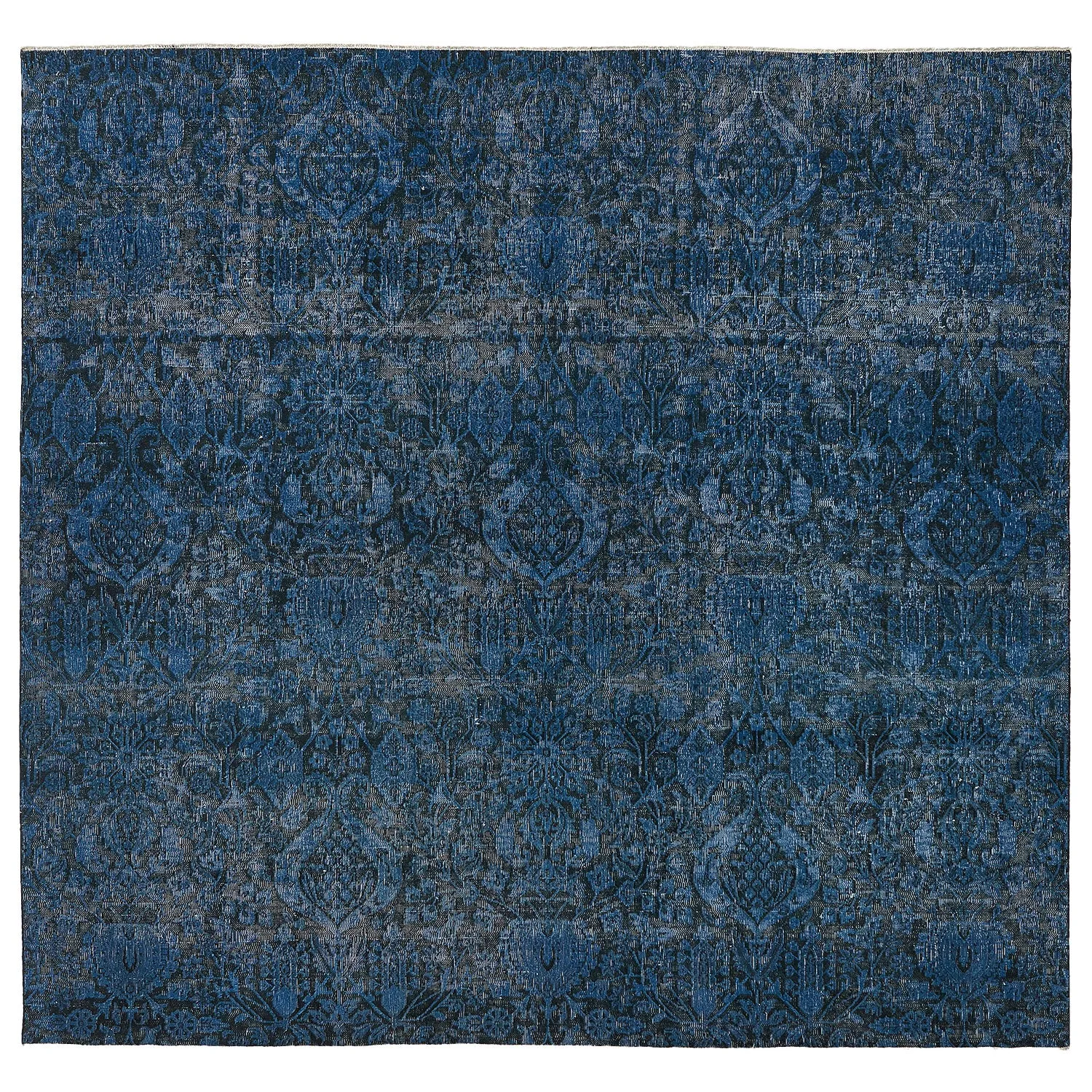 Blue Overdyed Rug - 7'8" x 8'