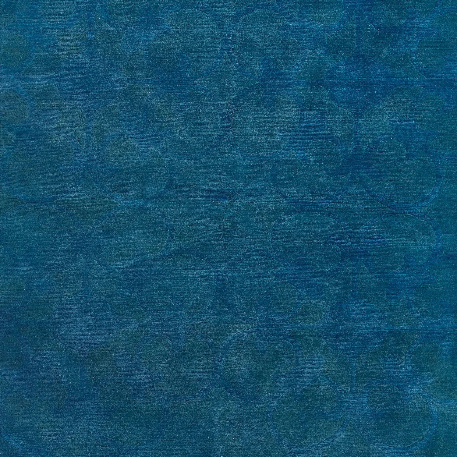Blue Overdyed Wool Rug - 4' x 5'5"