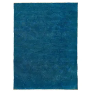 Blue Overdyed Wool Rug - 4' x 5'5"